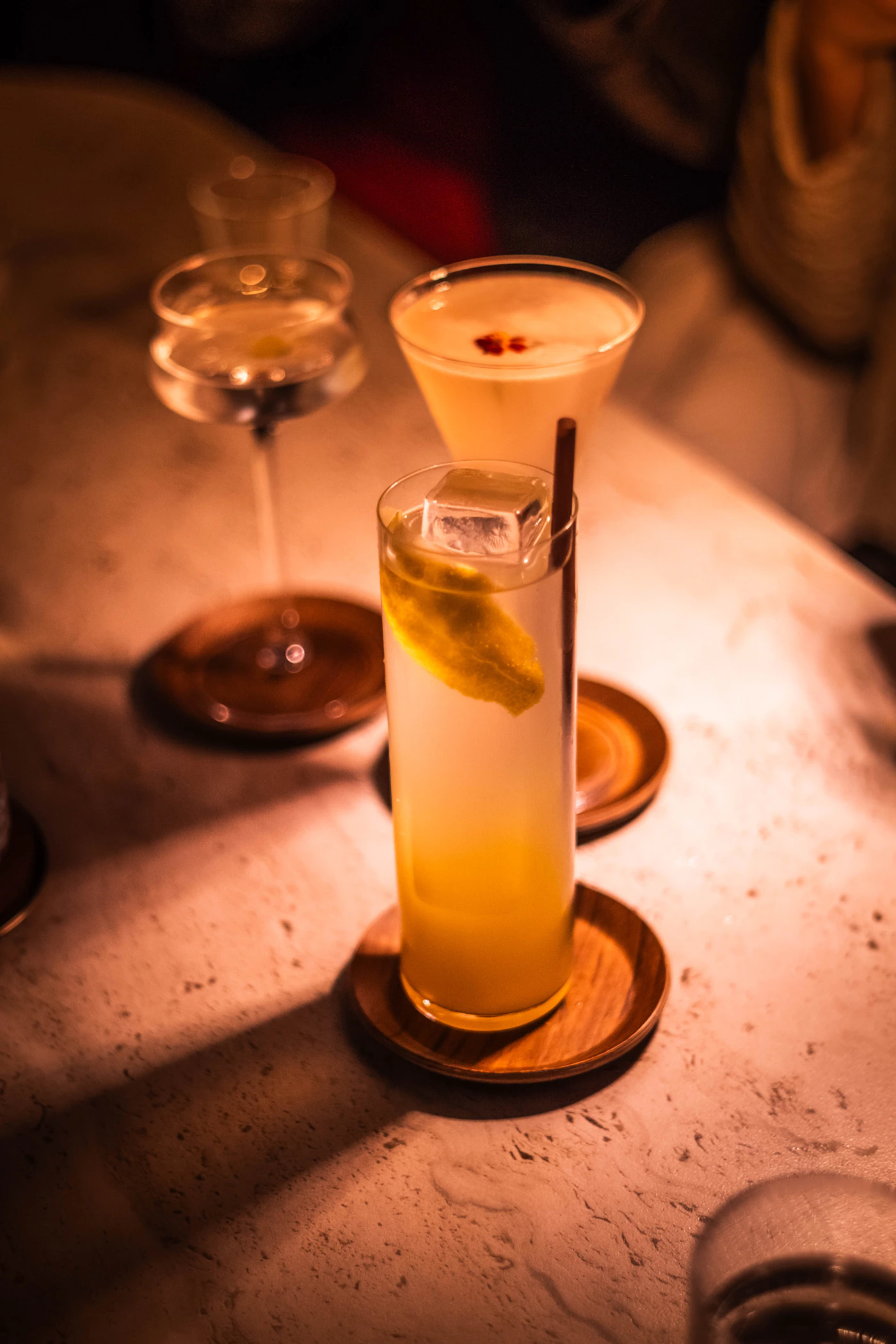 Service trio · ice + lemon