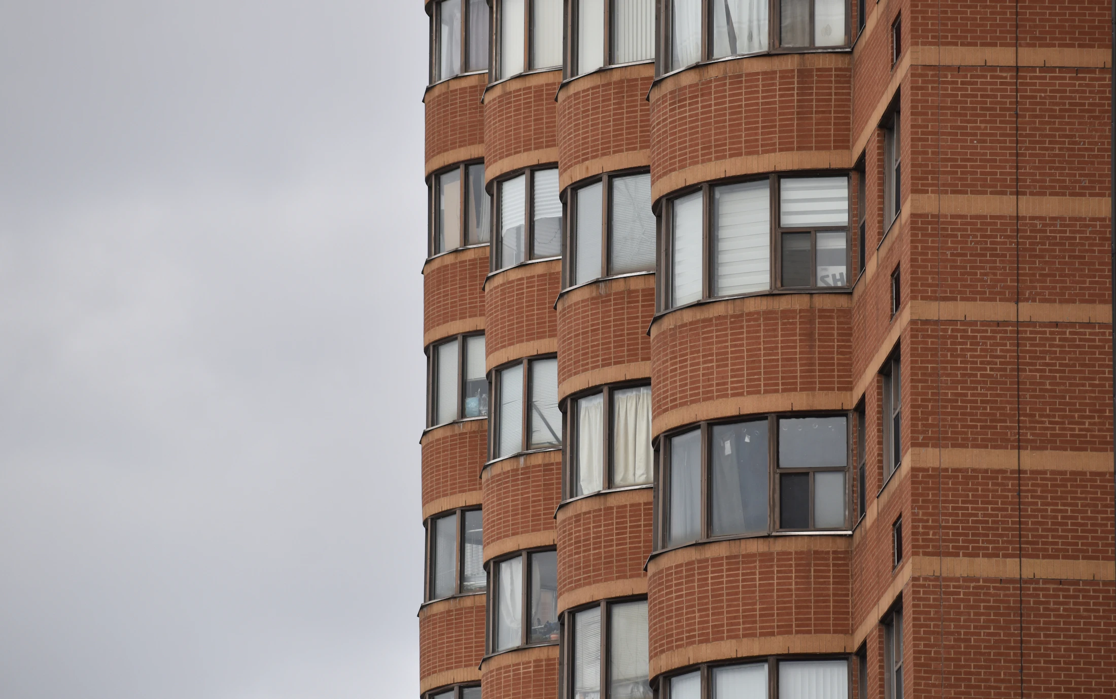 Modern apartment community building