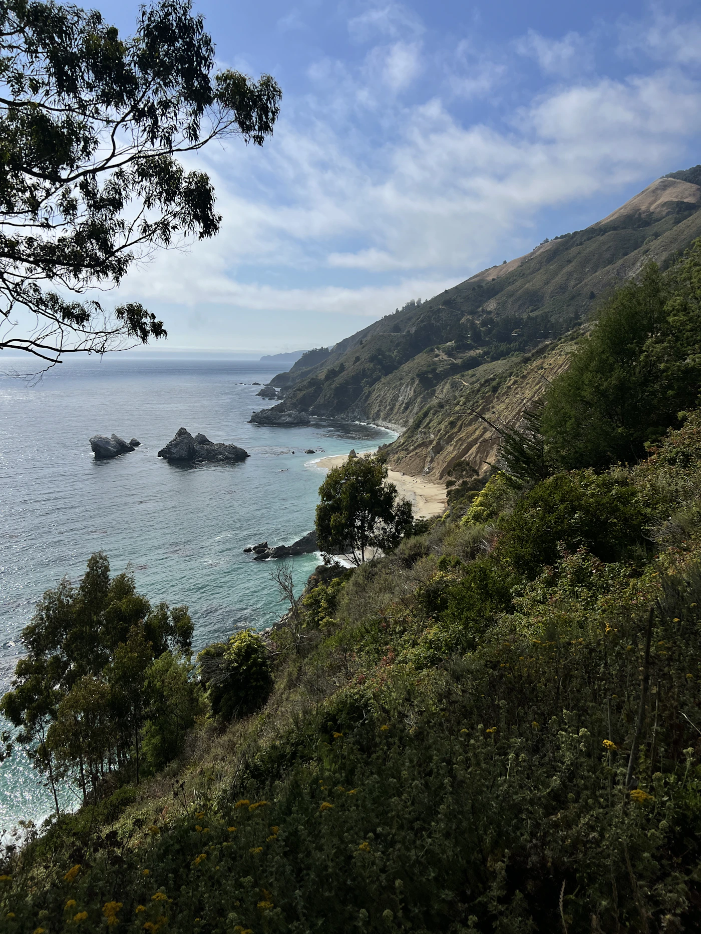 Scenic coastline representing road travel and outdoor journeys