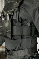 Tactical vest with pouches and magazines