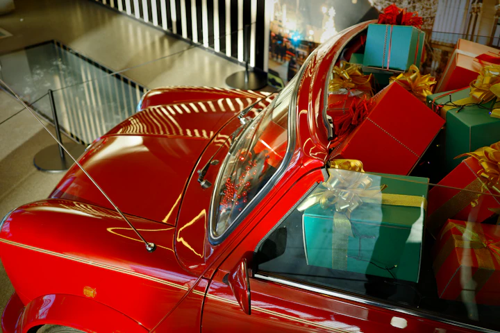 Colorful wrapped gift presents and boxes