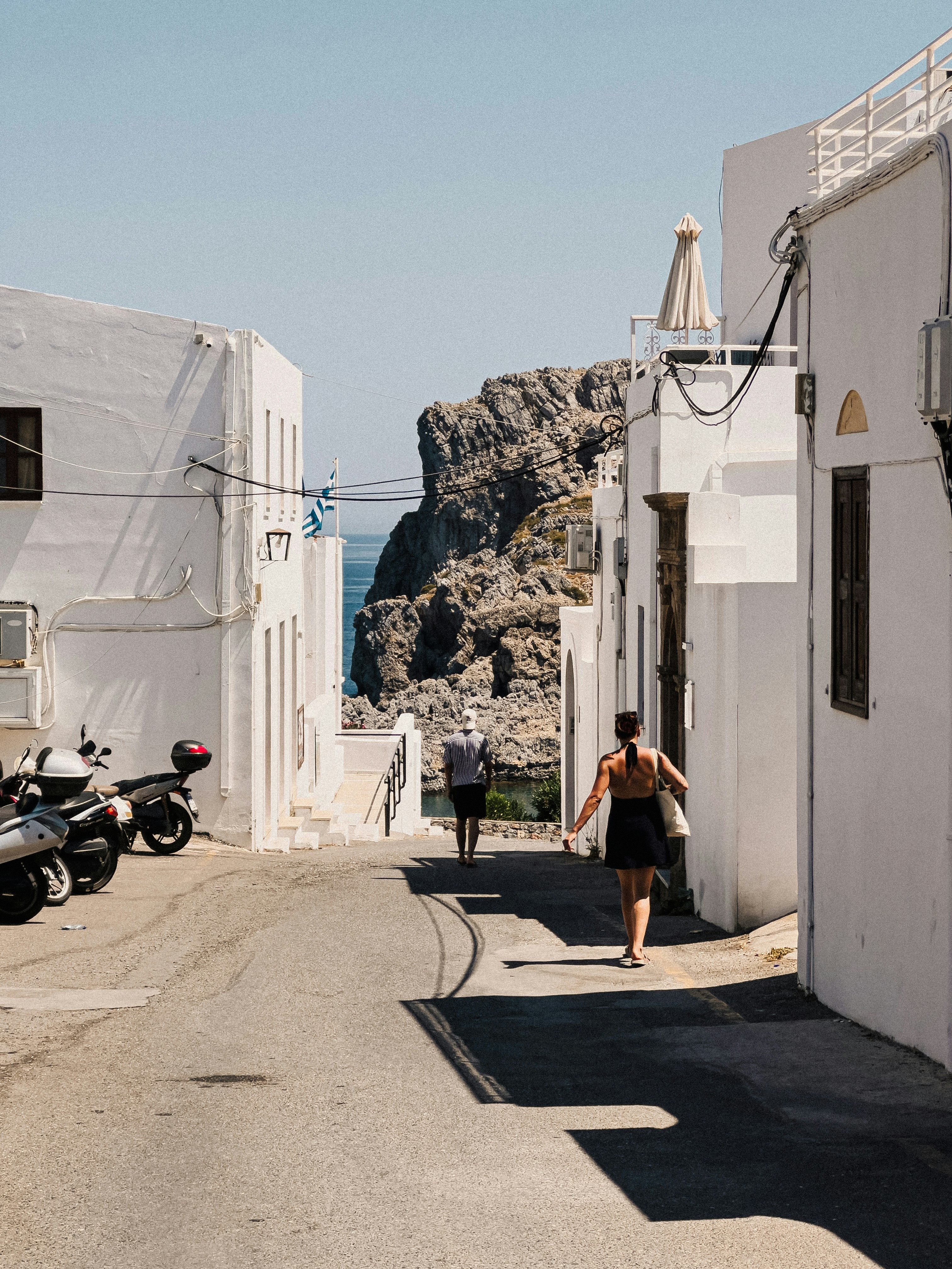 Naxos Chora village shopping street