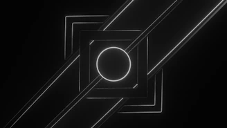 Geometric abstract design with glowing circle and lines