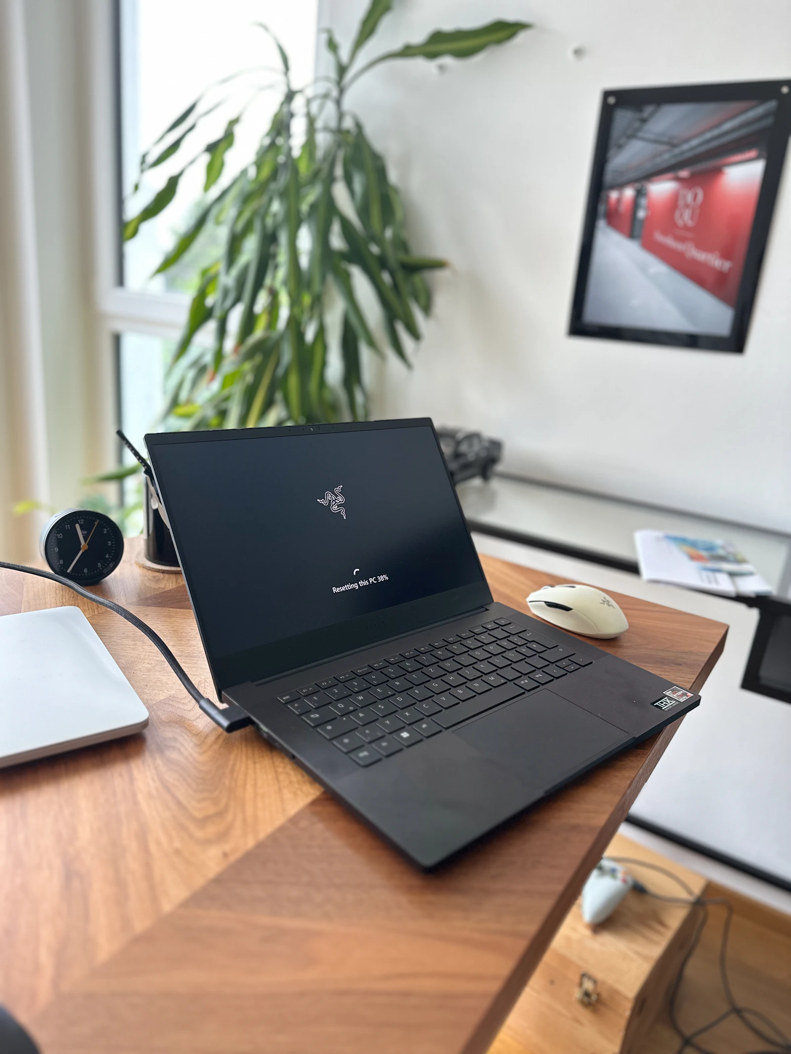 Open laptop on a desk representing cloud storage file recovery workflow
