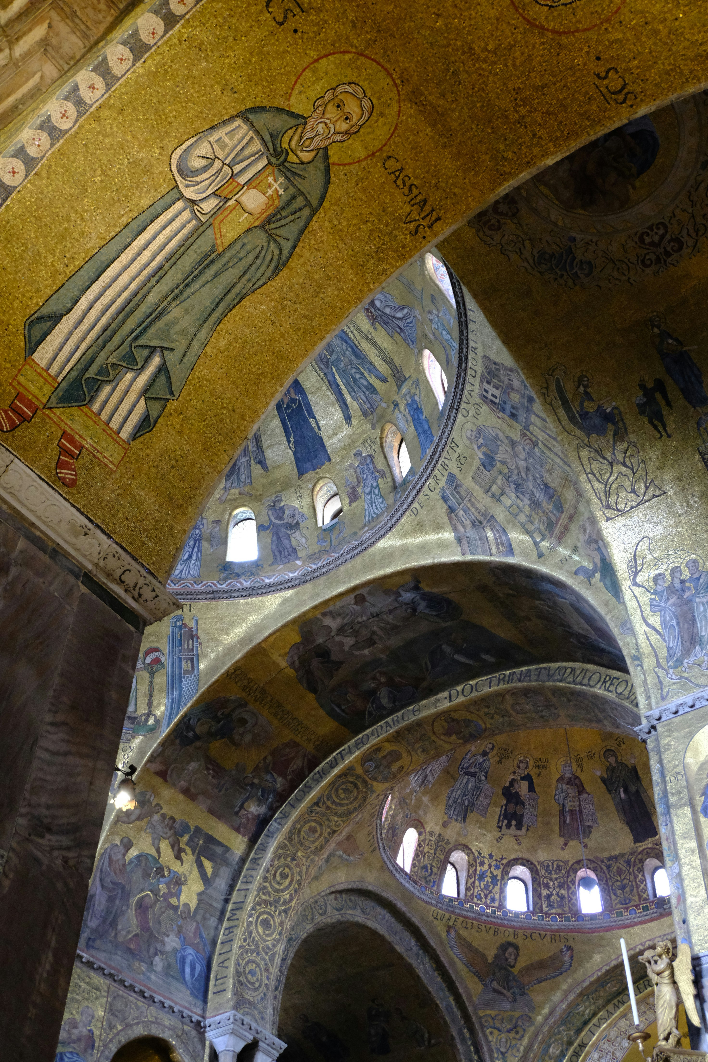 Intricate mosaics adorn church domes and ceilings