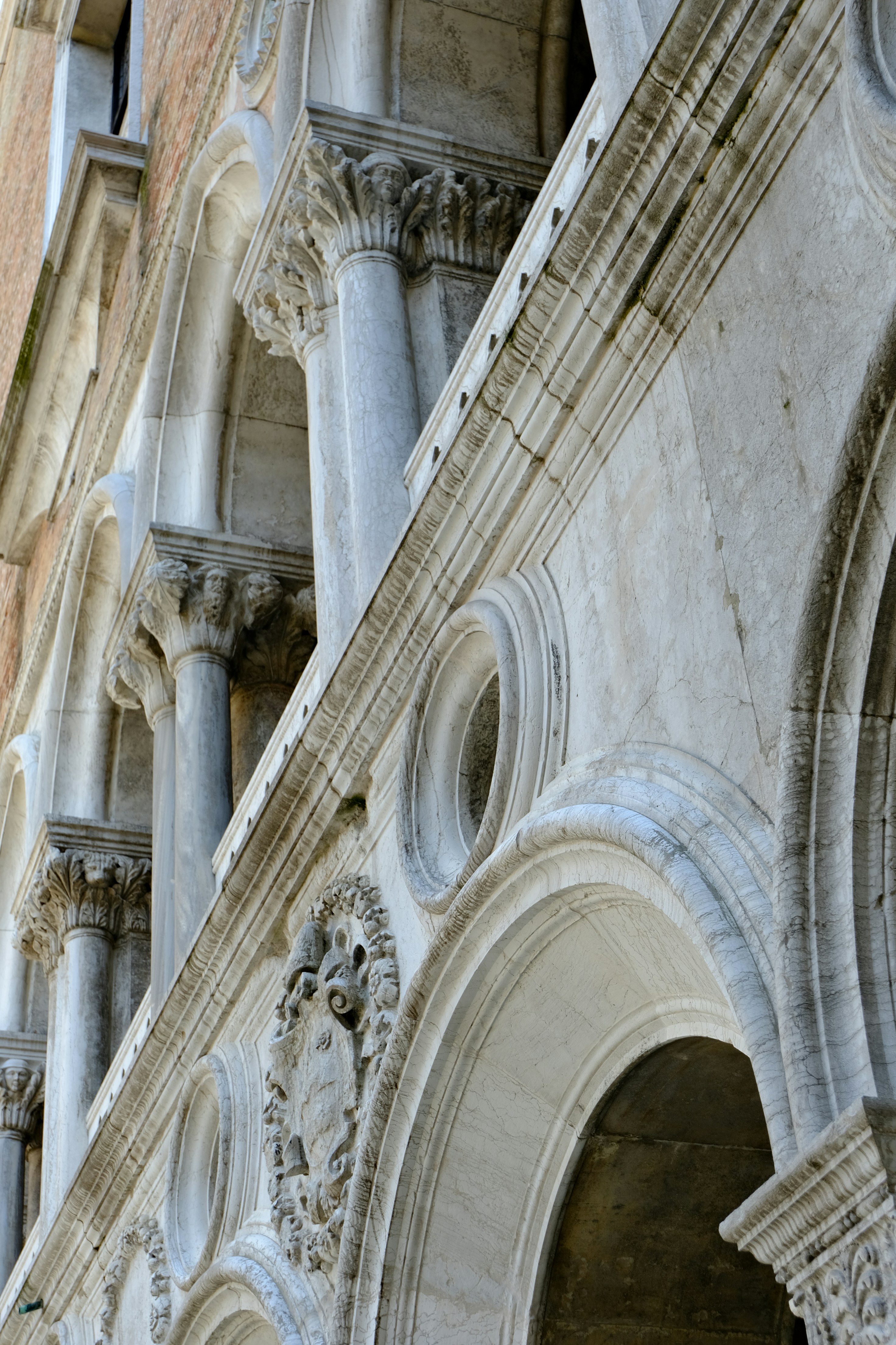 Ornate architectural details of a historic building