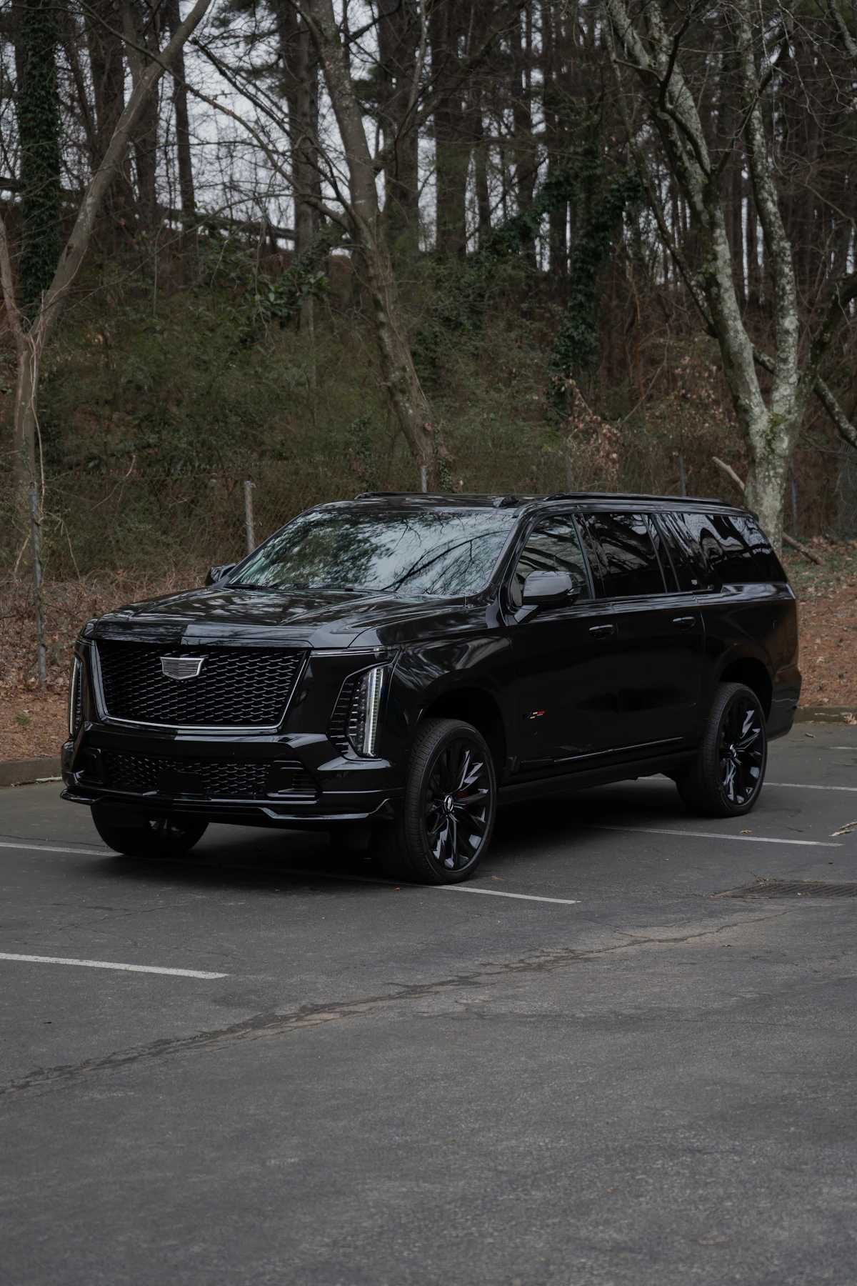 Blacked-out Cadillac Escalade, an exclusive American luxury SUV — sample placeholder image