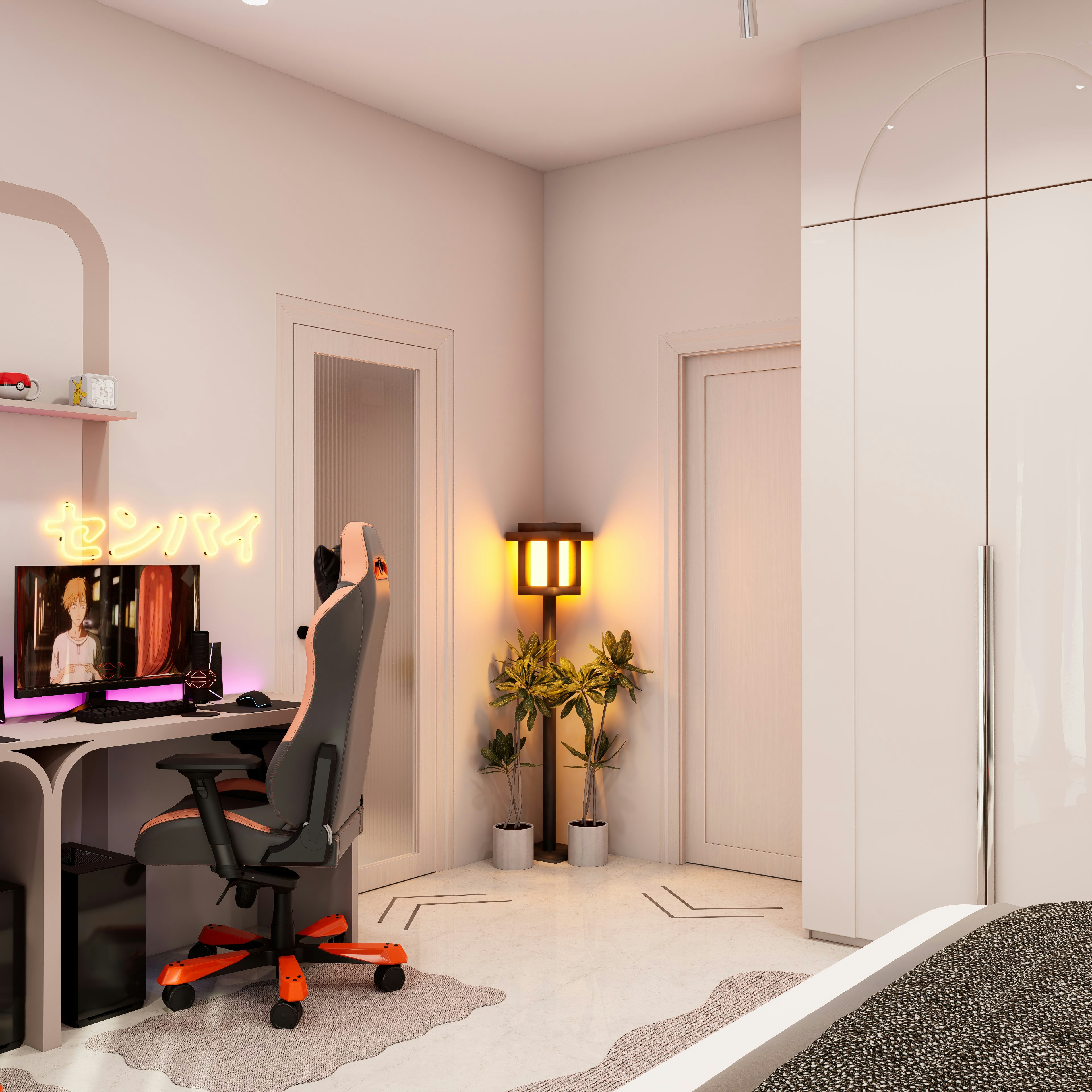 pastel home office, wallpaper, Shabby Chic Home Office: Design Ideas for Small Spaces 2