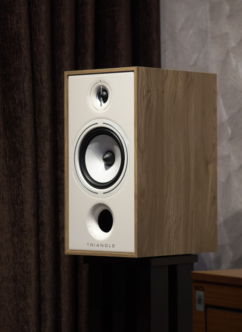 Lautsprecher mit Holzfinish in Innenraum