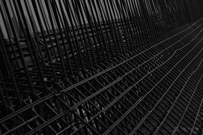 Abstract pattern of black metal wires