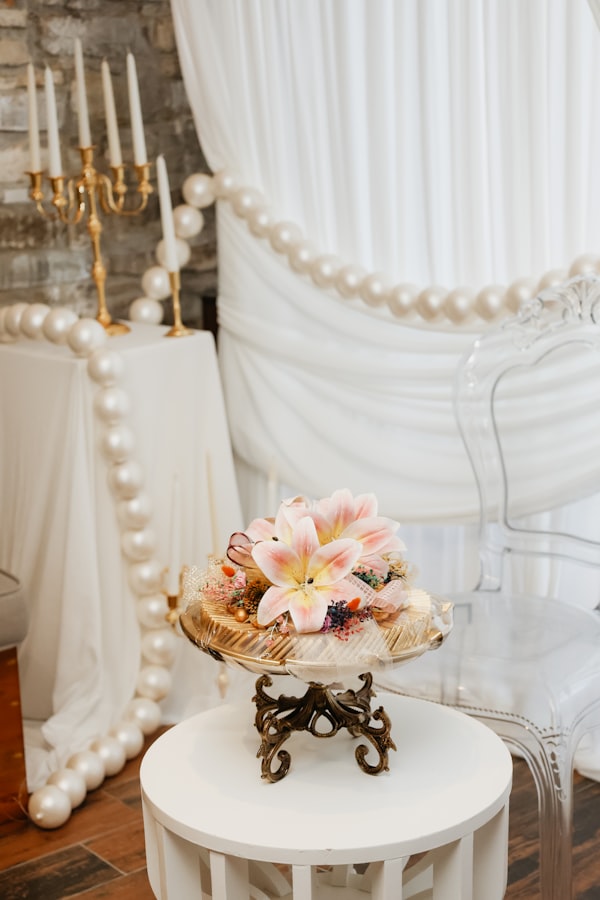 Welkomstopstelling met bloemen