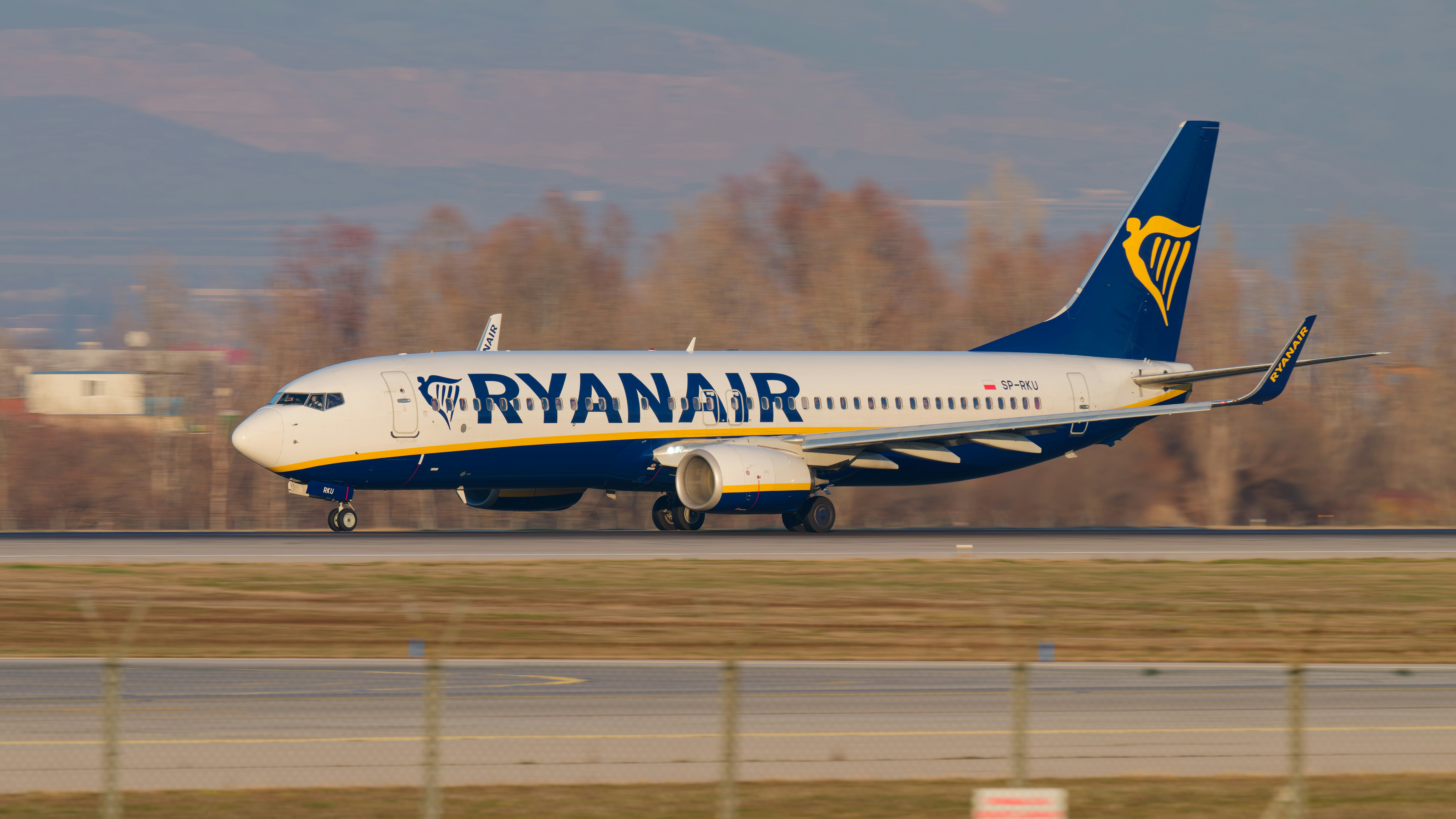 Ryanair airplane on the runway