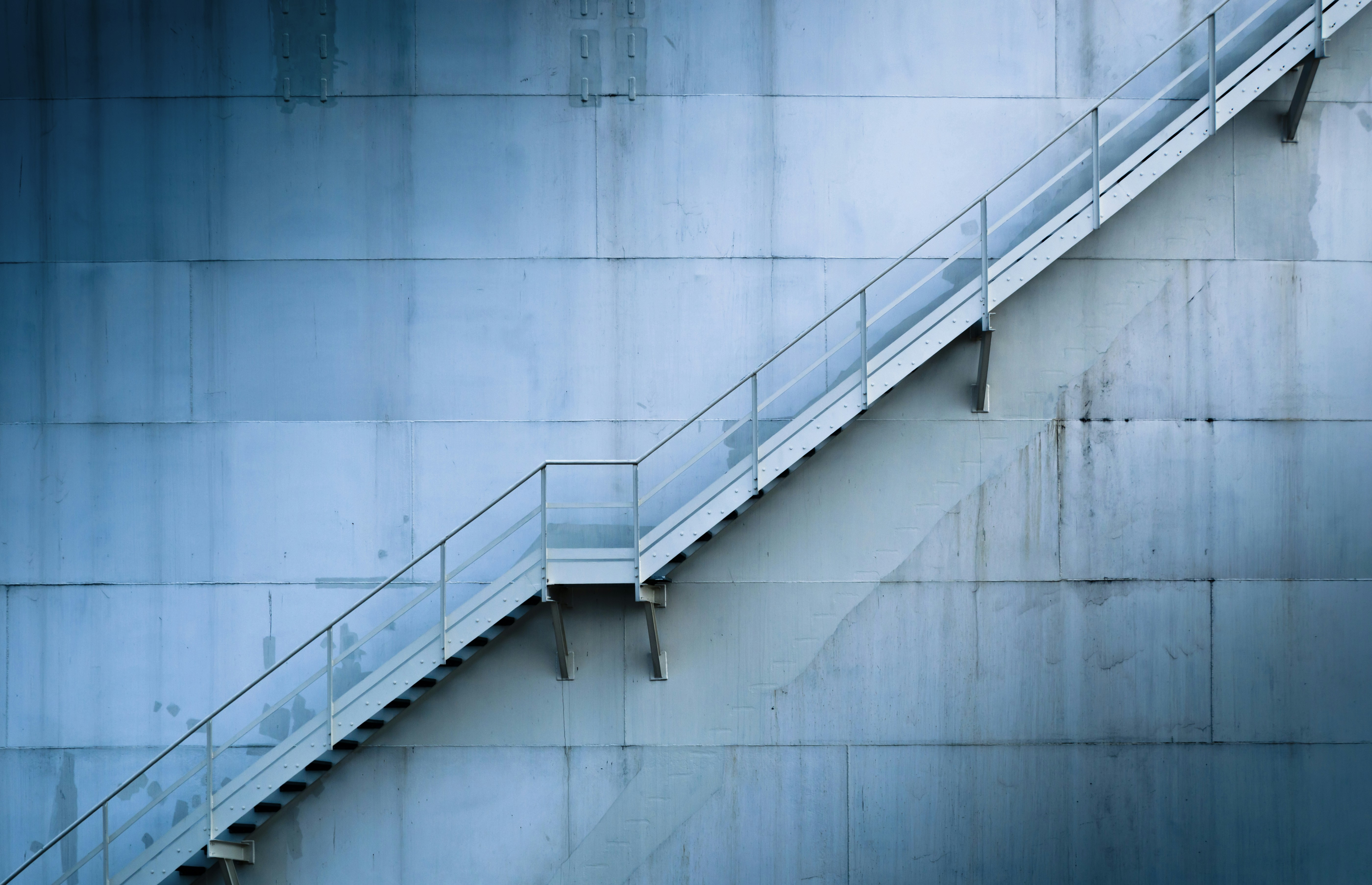 Old Metal Staircase , Toned Image.