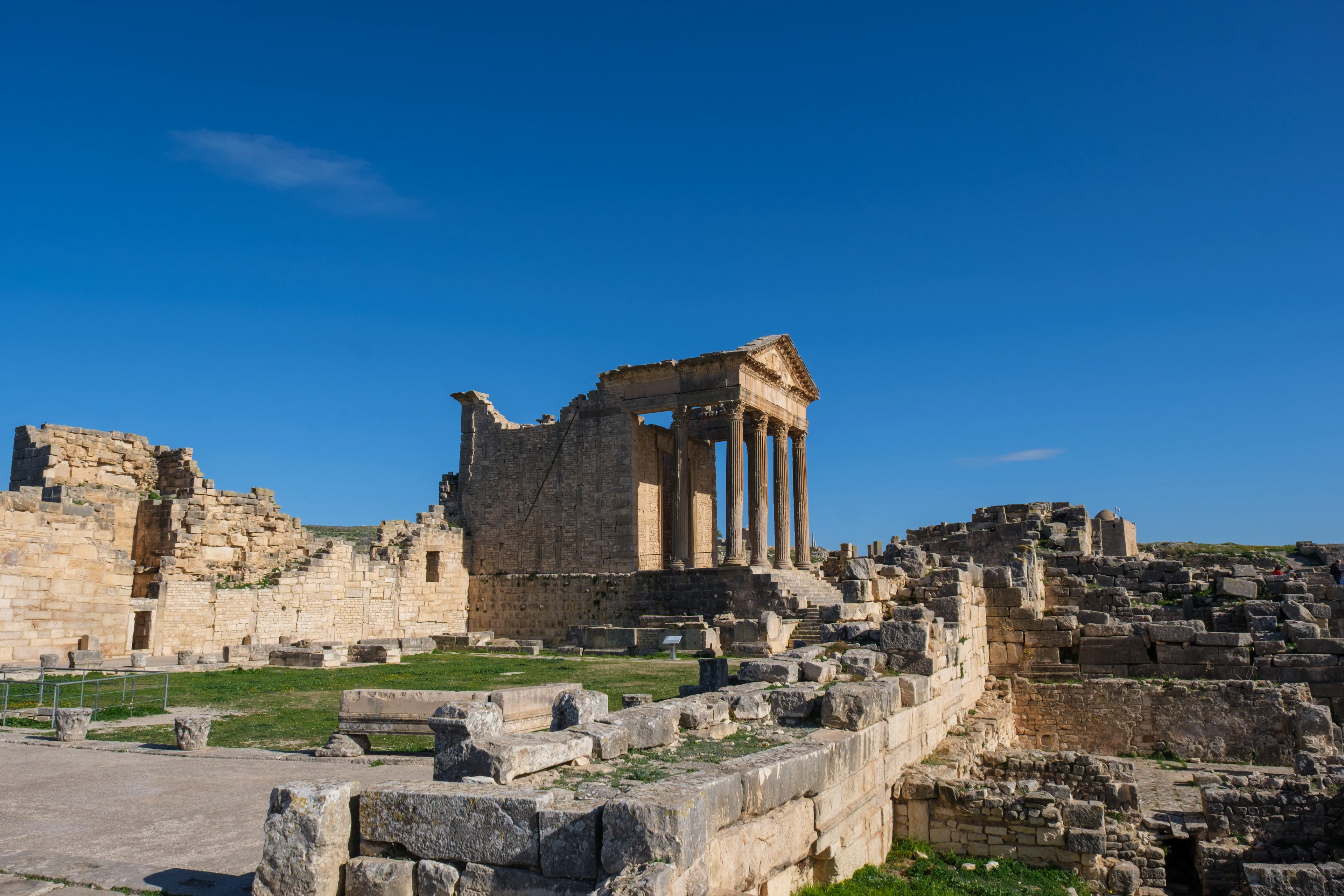 The Capitol of Dougga above the ruins