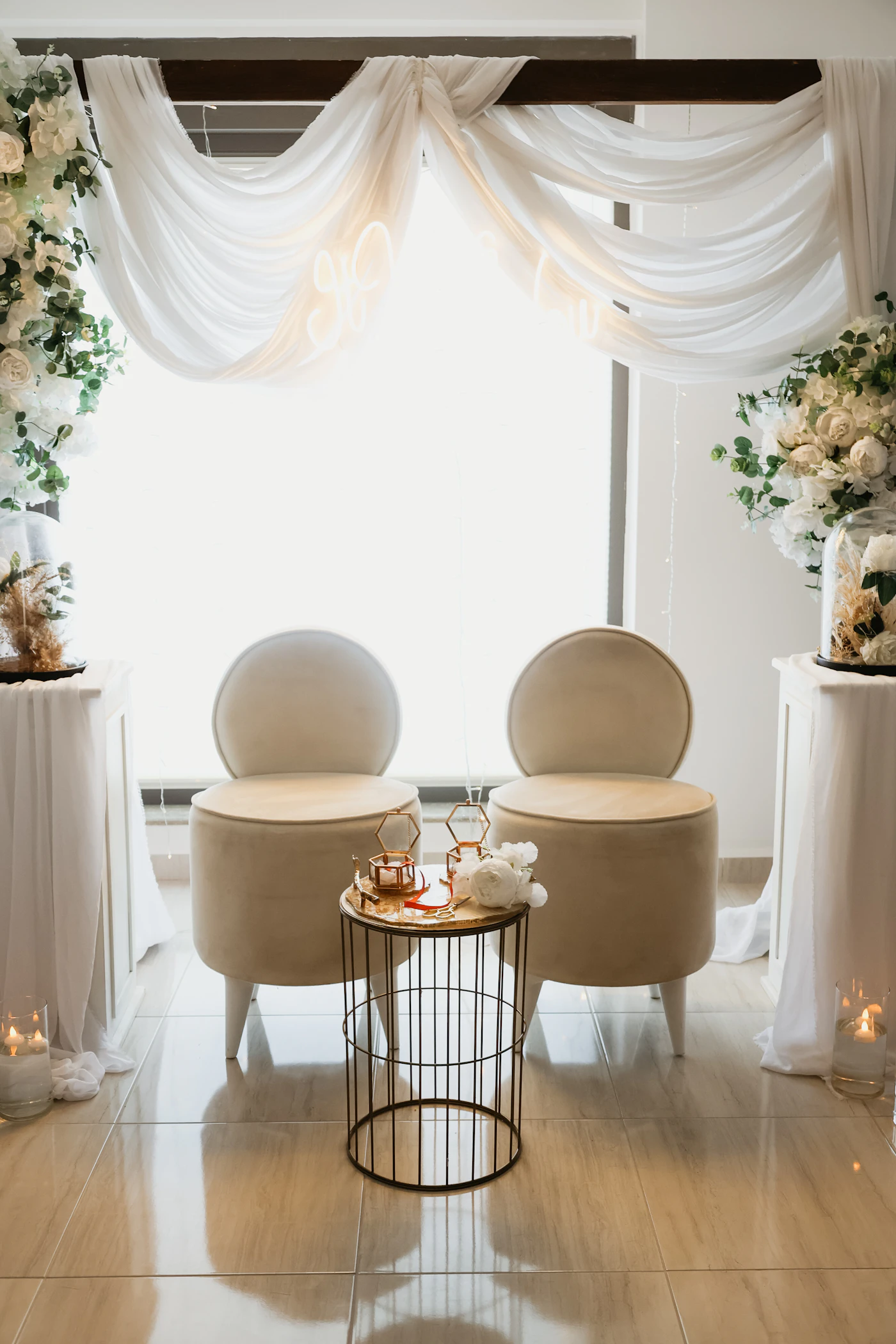 Two-top ceremony set