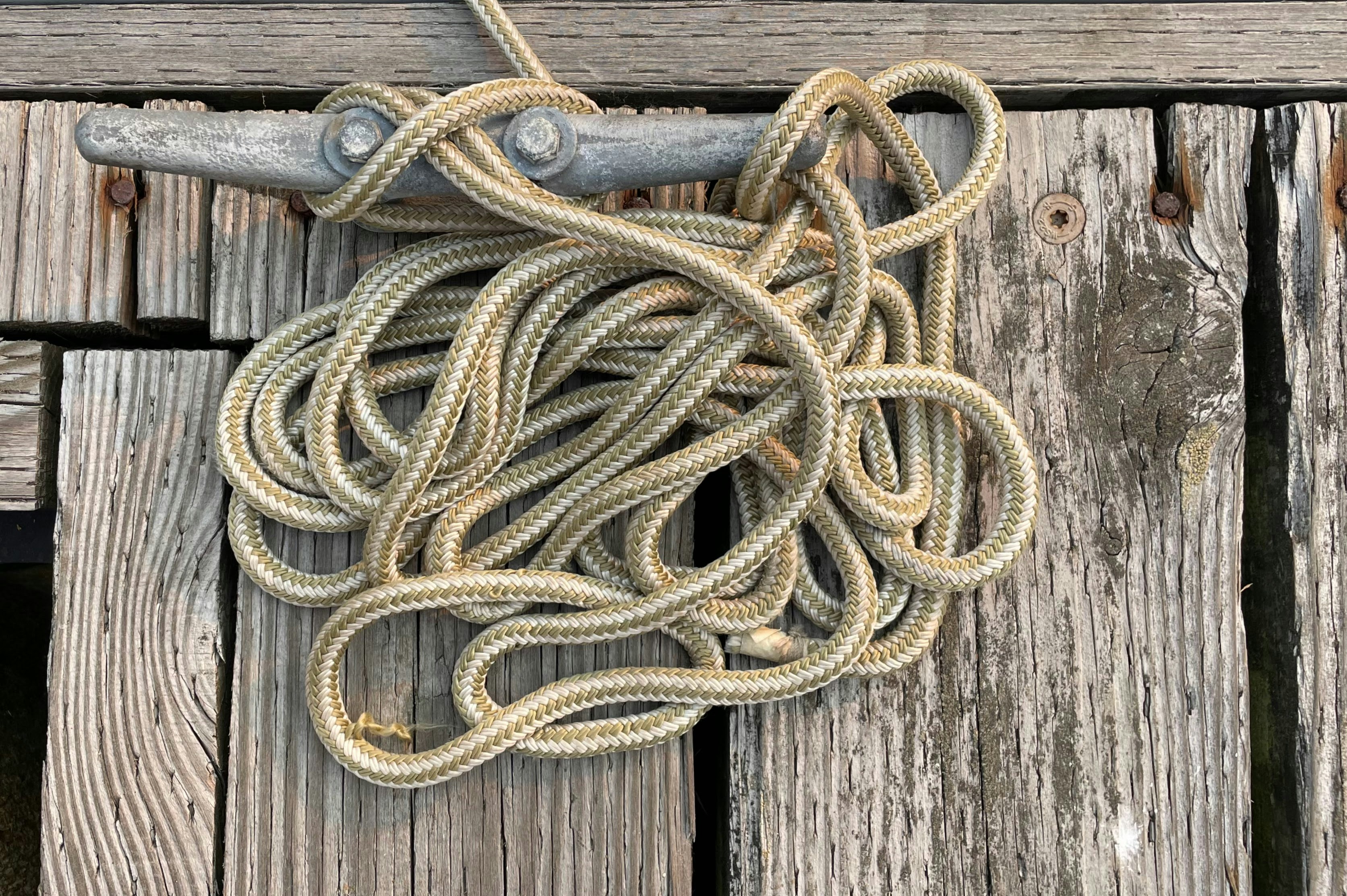 Line belayed and loose