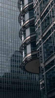 Modern glass skyscrapers