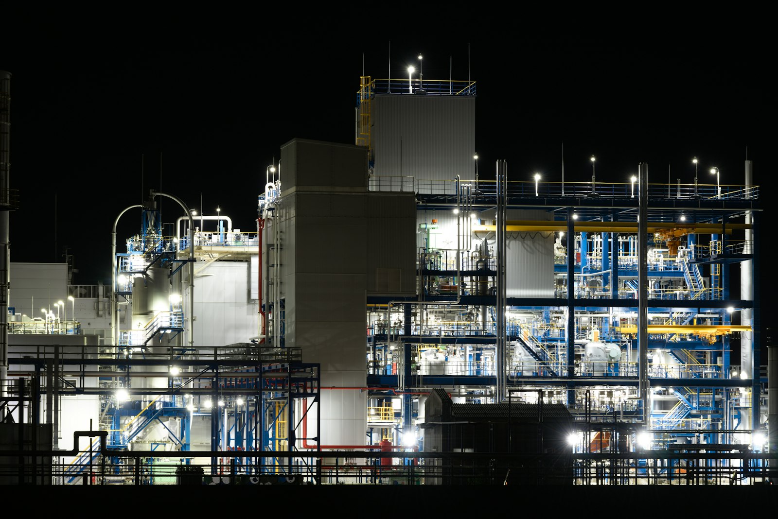 夜間の製鉄所・コンビナート