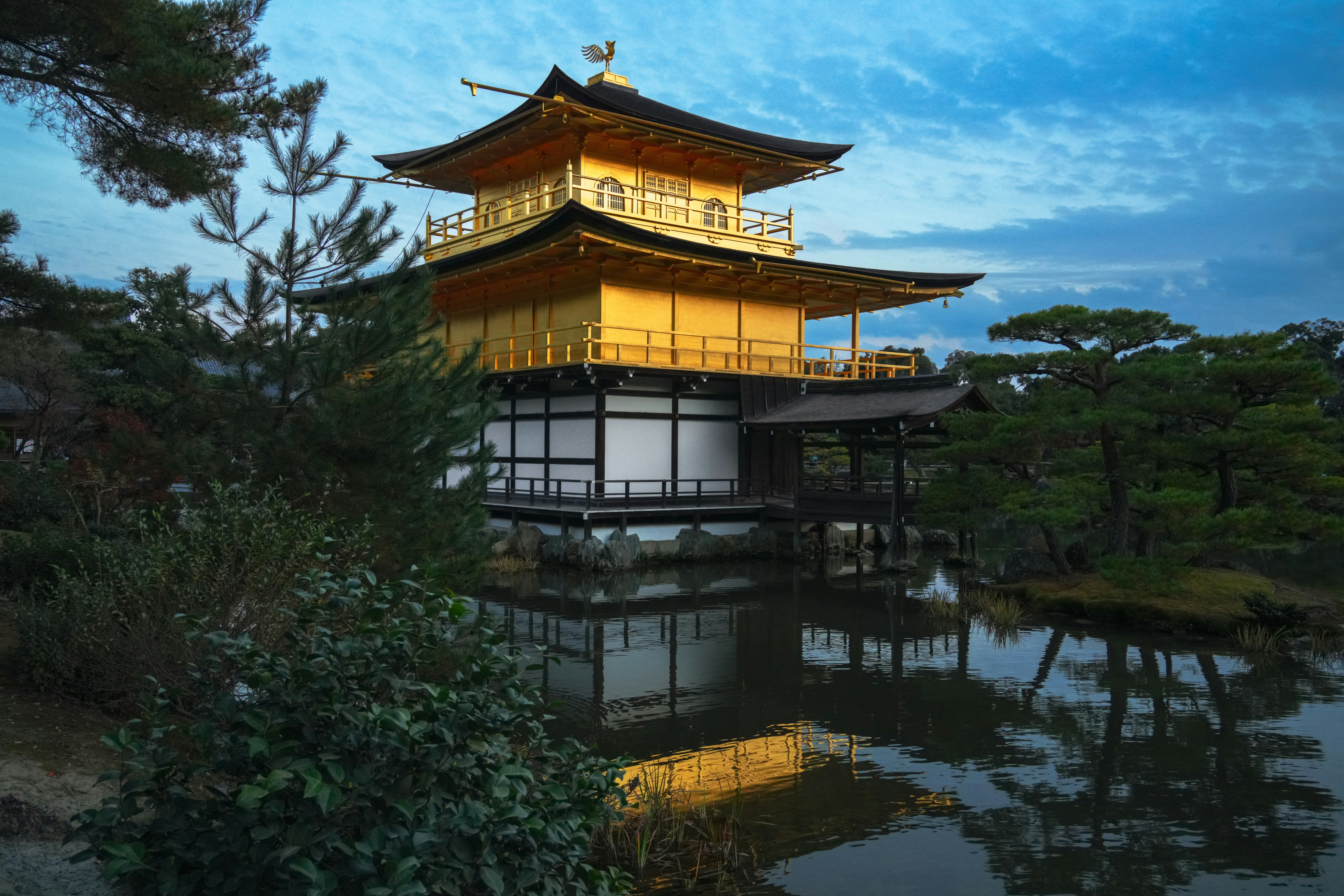 Kyoto temple at night