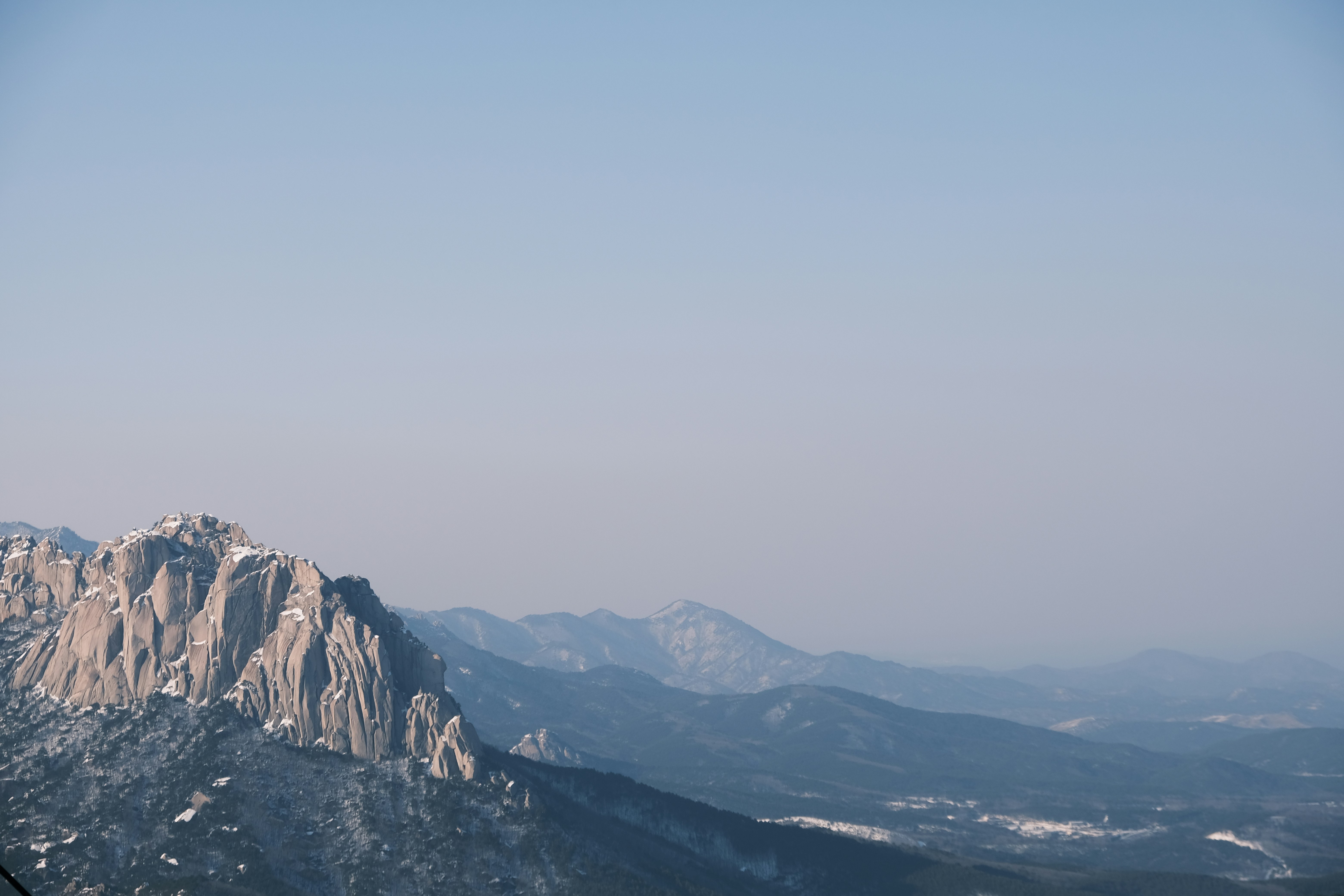 Rocky mountains under a clear blue sky