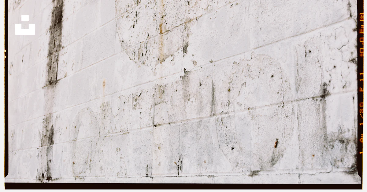A weathered white wall with faint lettering. photo – Free Wall Image on ...