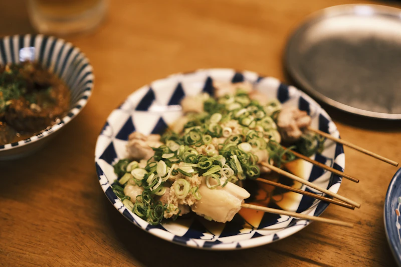 Japanese yakitori skewers