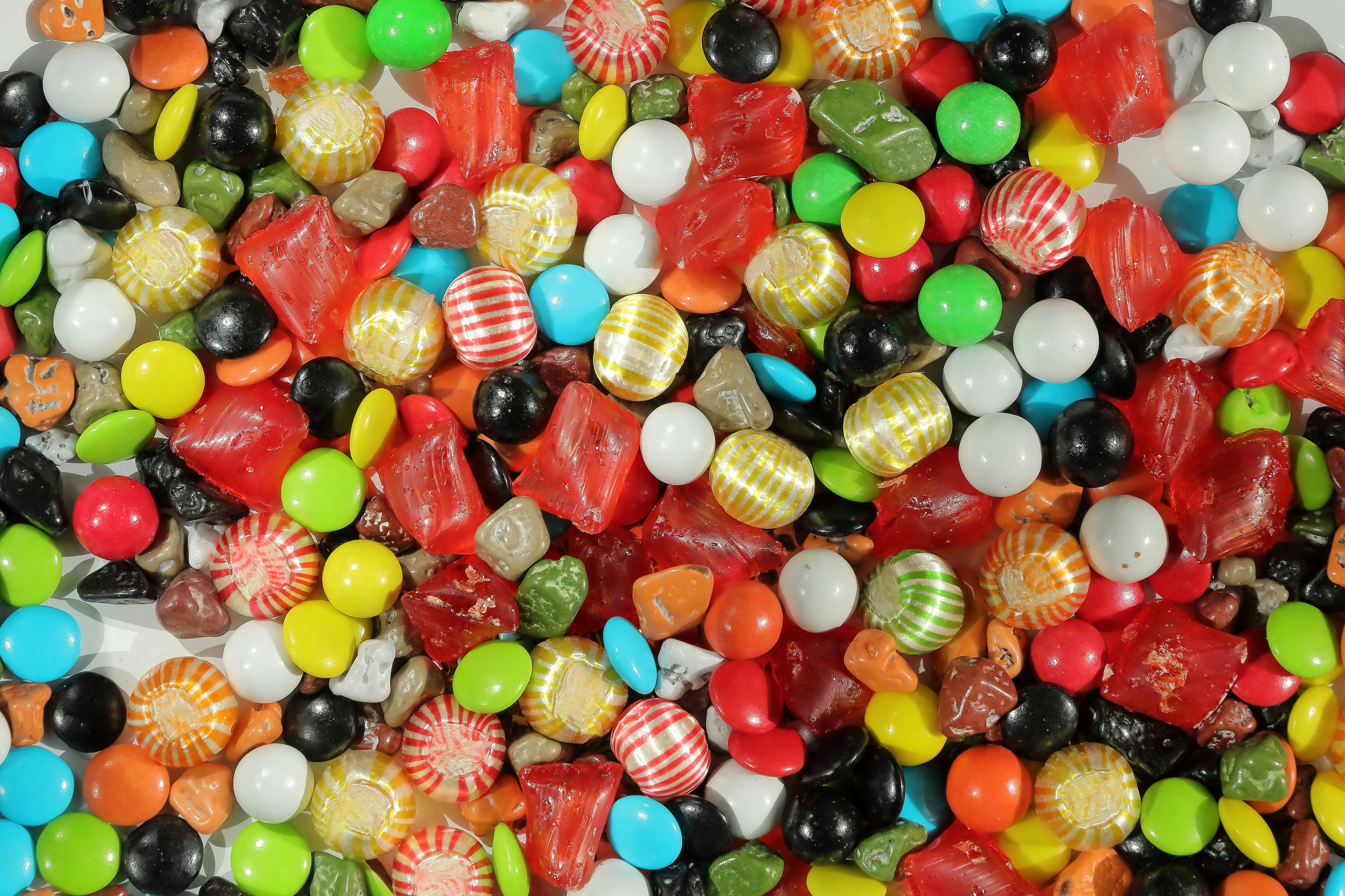 A colorful assortment of various candies and sweets.