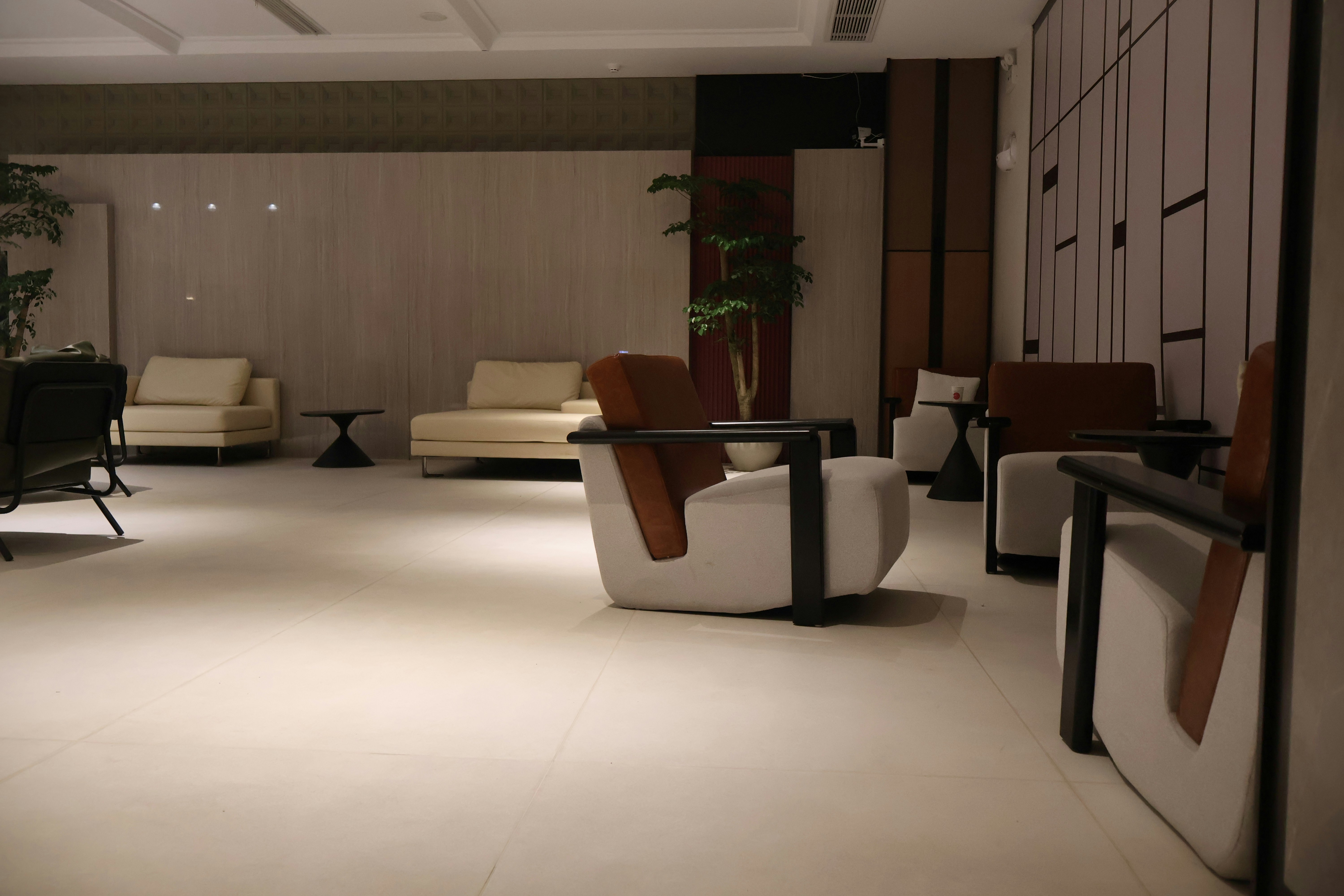 Modern lounge area with comfortable seating