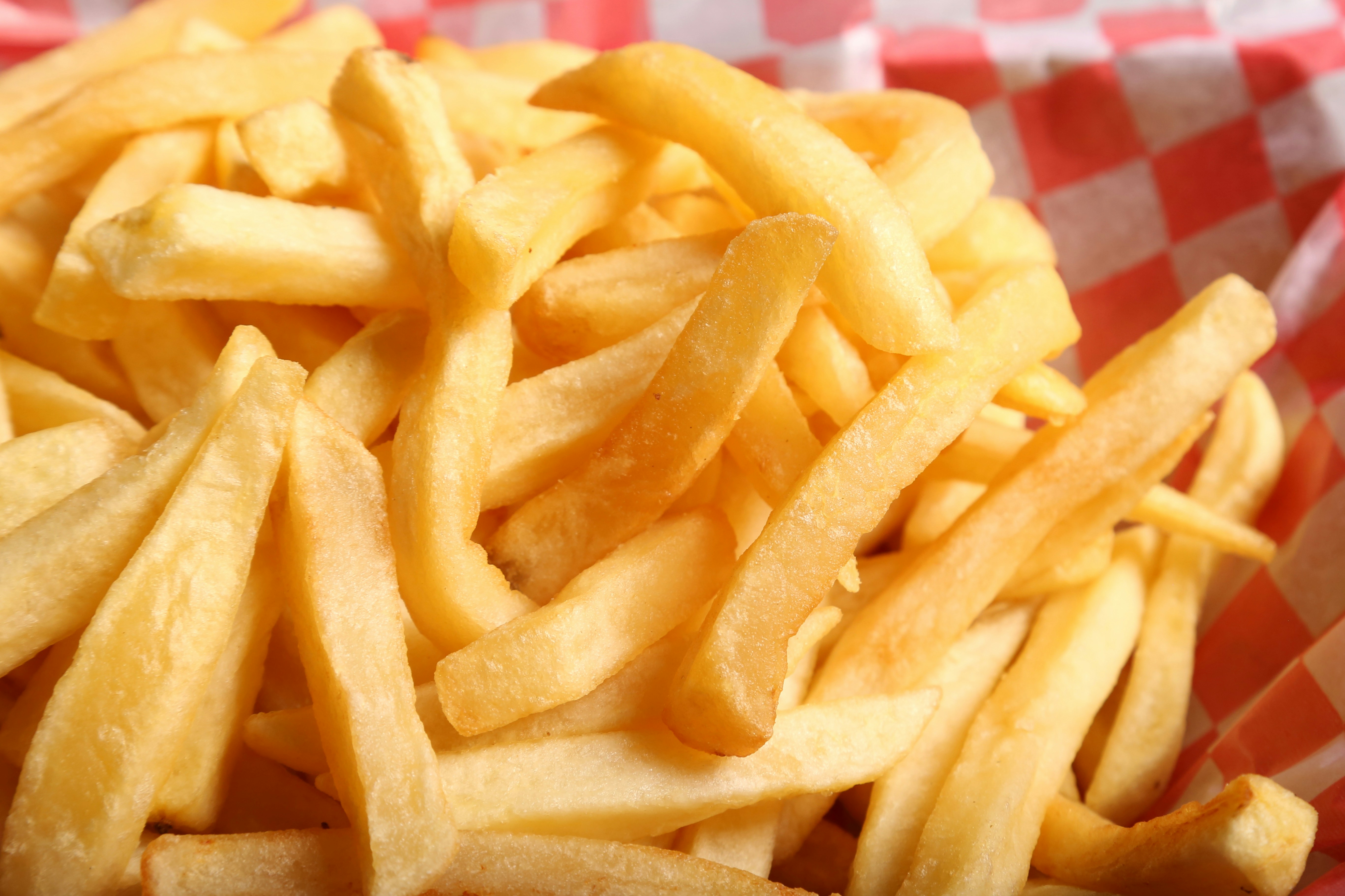 A basket of golden french fries