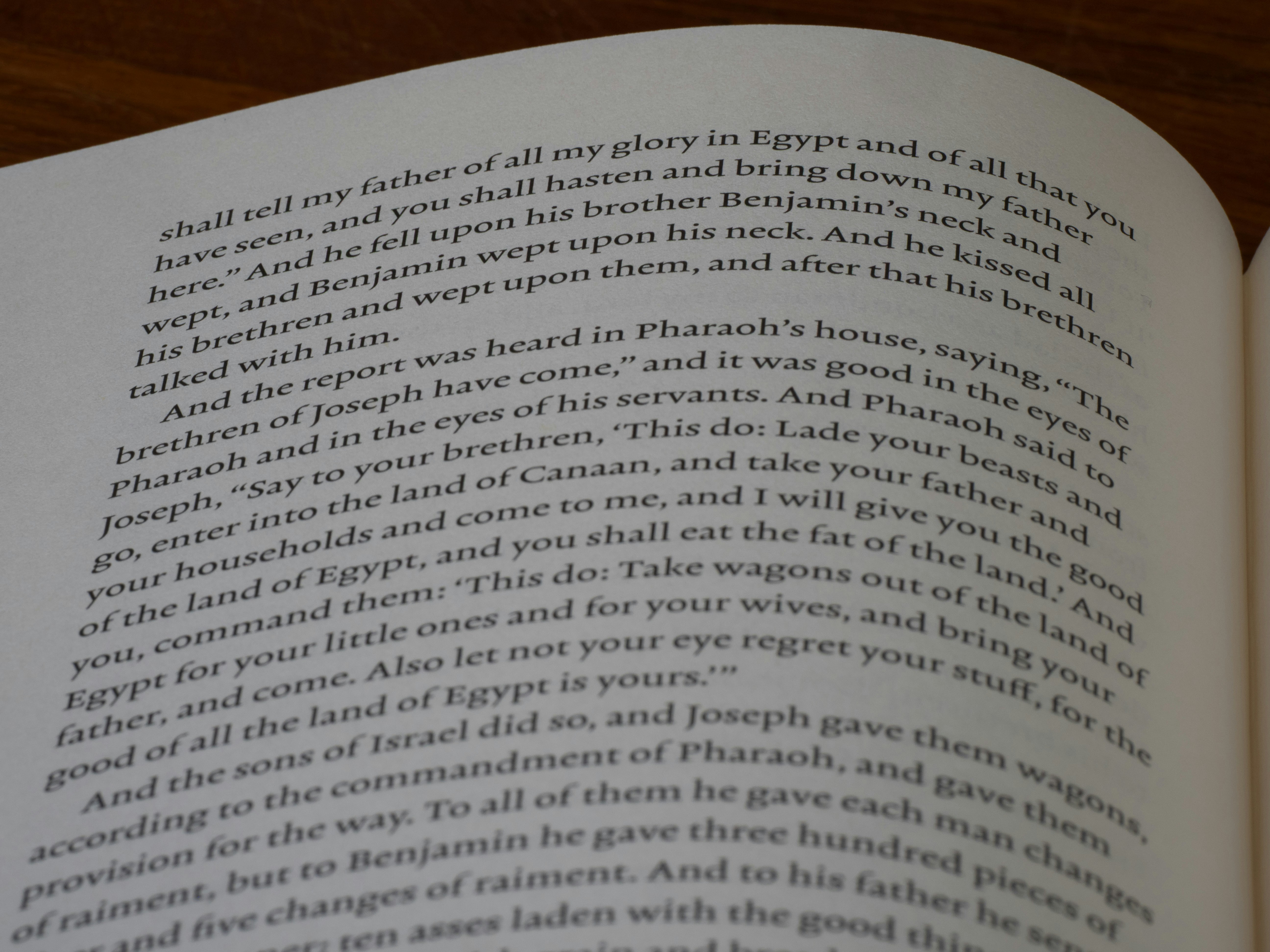 Close-up of text in an open book