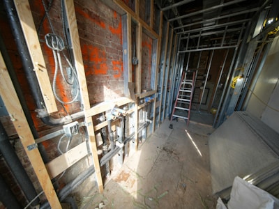 Residential plumbing installation work