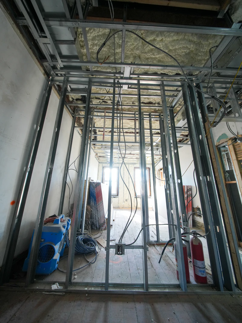 Kitchen remodel construction — custom cabinetry installation