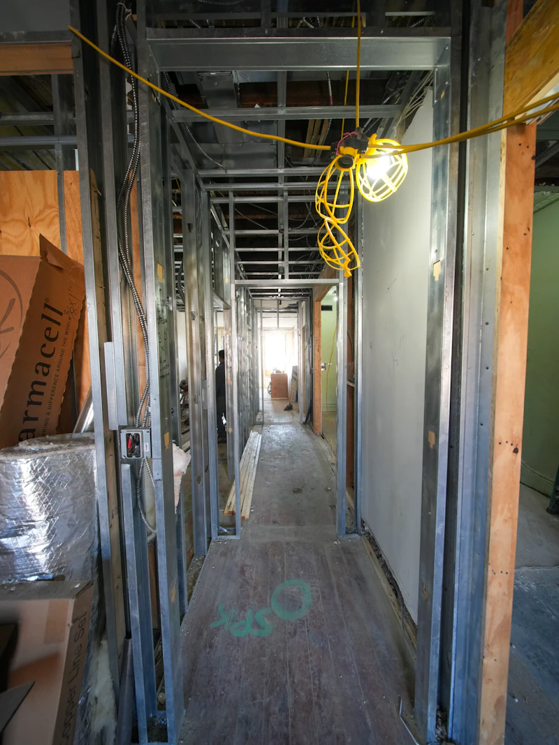 Hallway reinstatement — post-fire project APF asset management NZ
