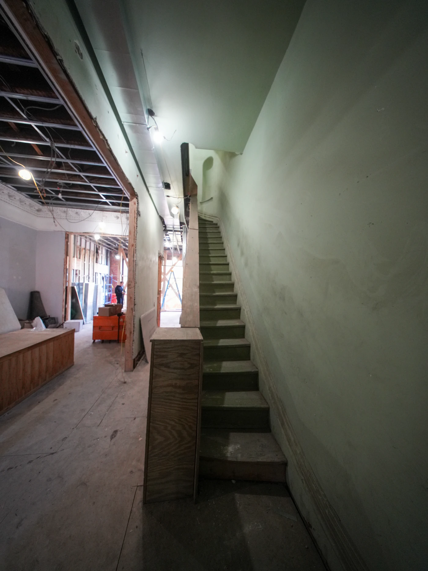 Construction stair · skylit
