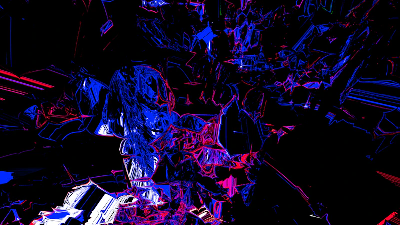 Abstract AI search visualization