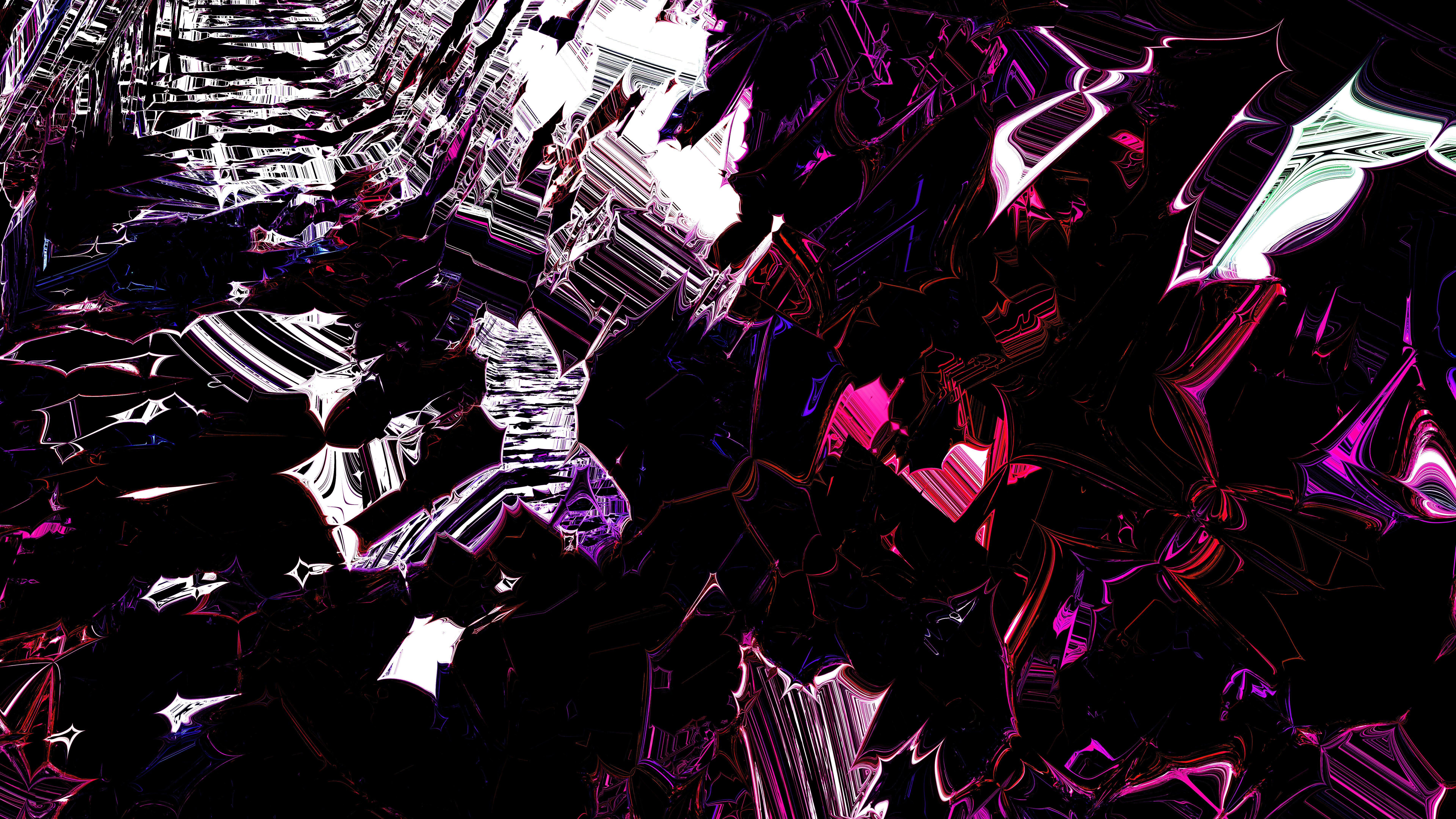 Abstrakte, farbenfrohe digitale Kunst mit geometrischen Formen