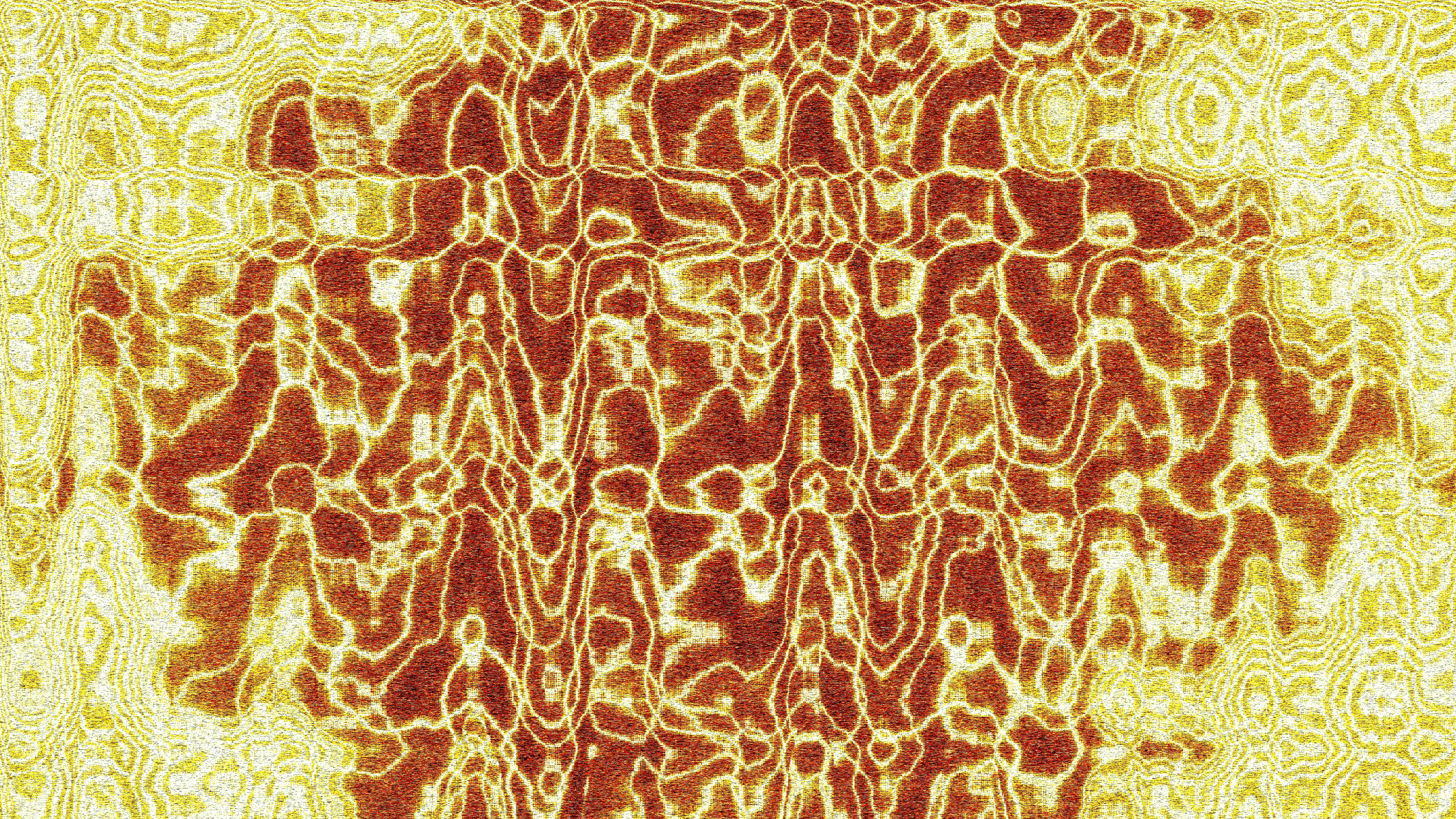 Abstraktes, feuriges Muster mit orangen und gelben Tönen