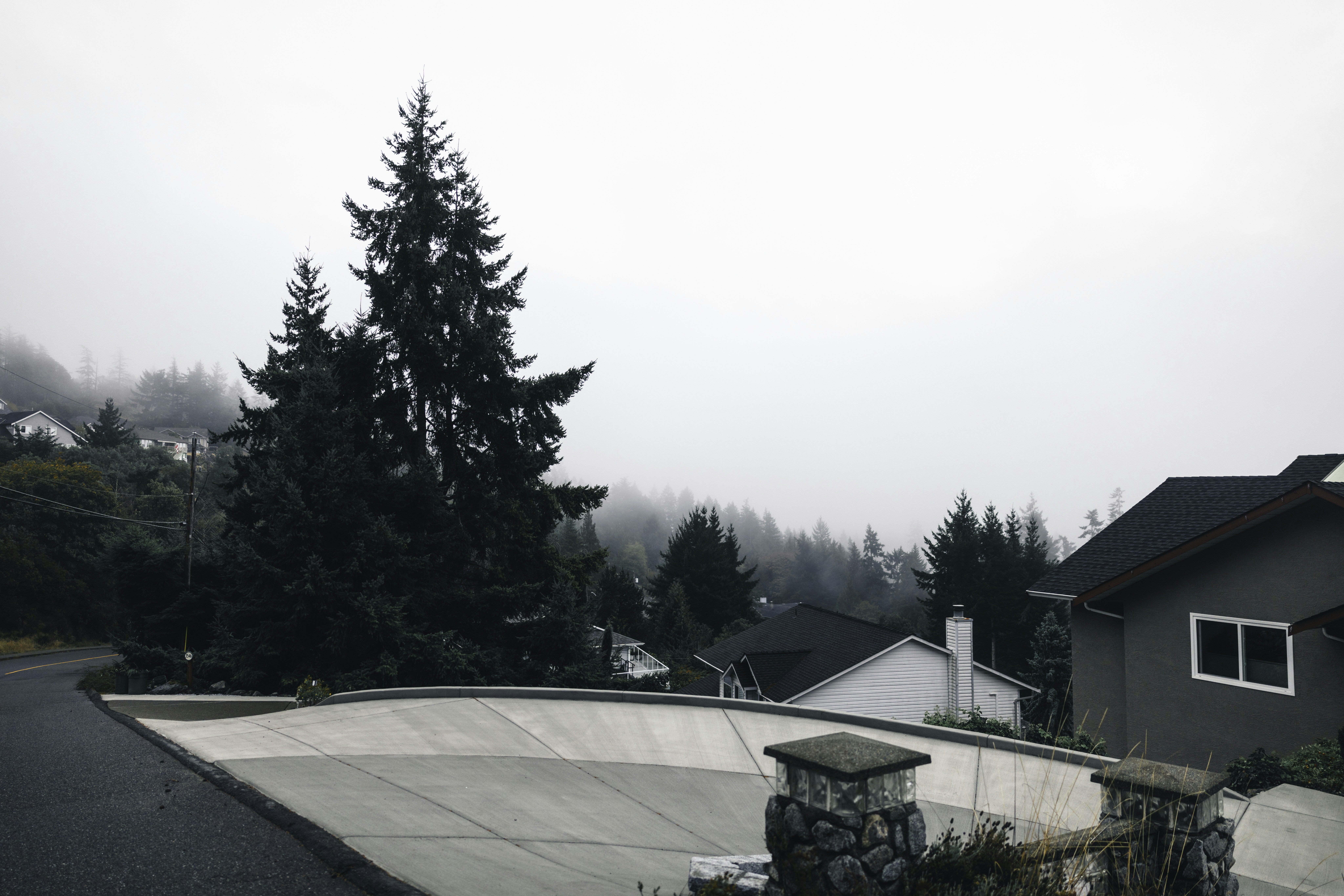 Infographic showing common Pacific Northwest storm damage points on a residential HVAC system - how pacific northwest storms