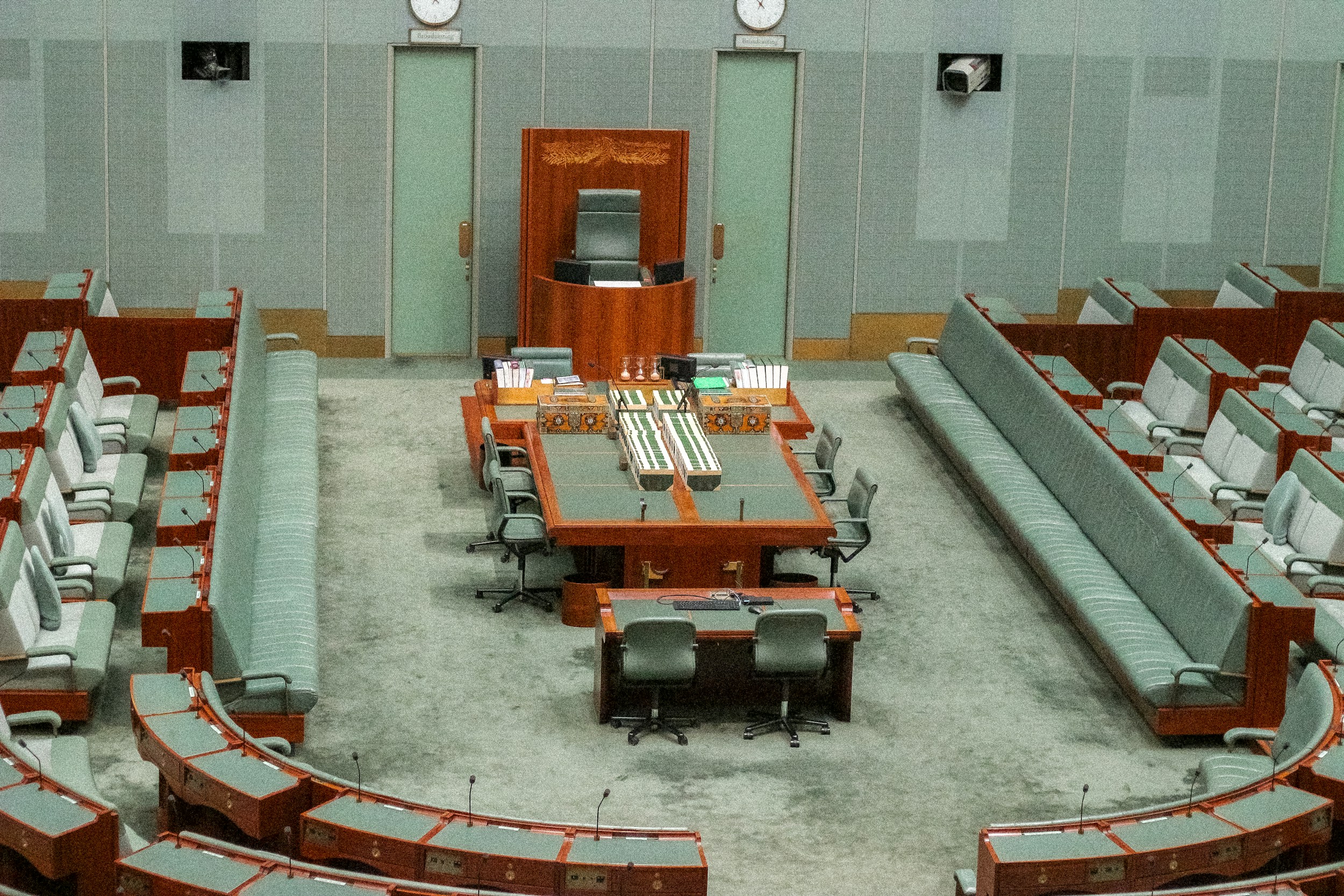 parliament chamber empty seats