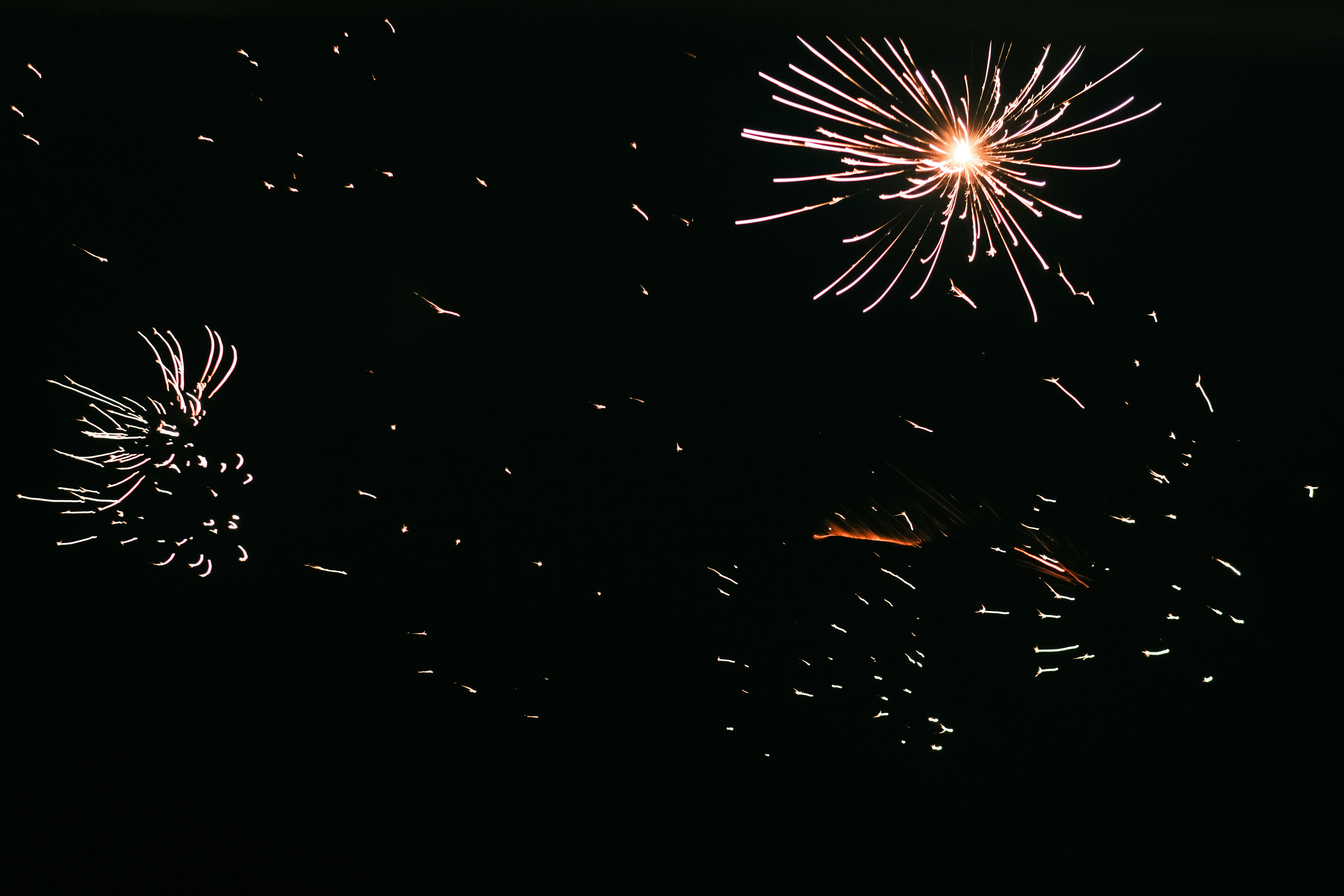 Fireworks exploding in the night sky