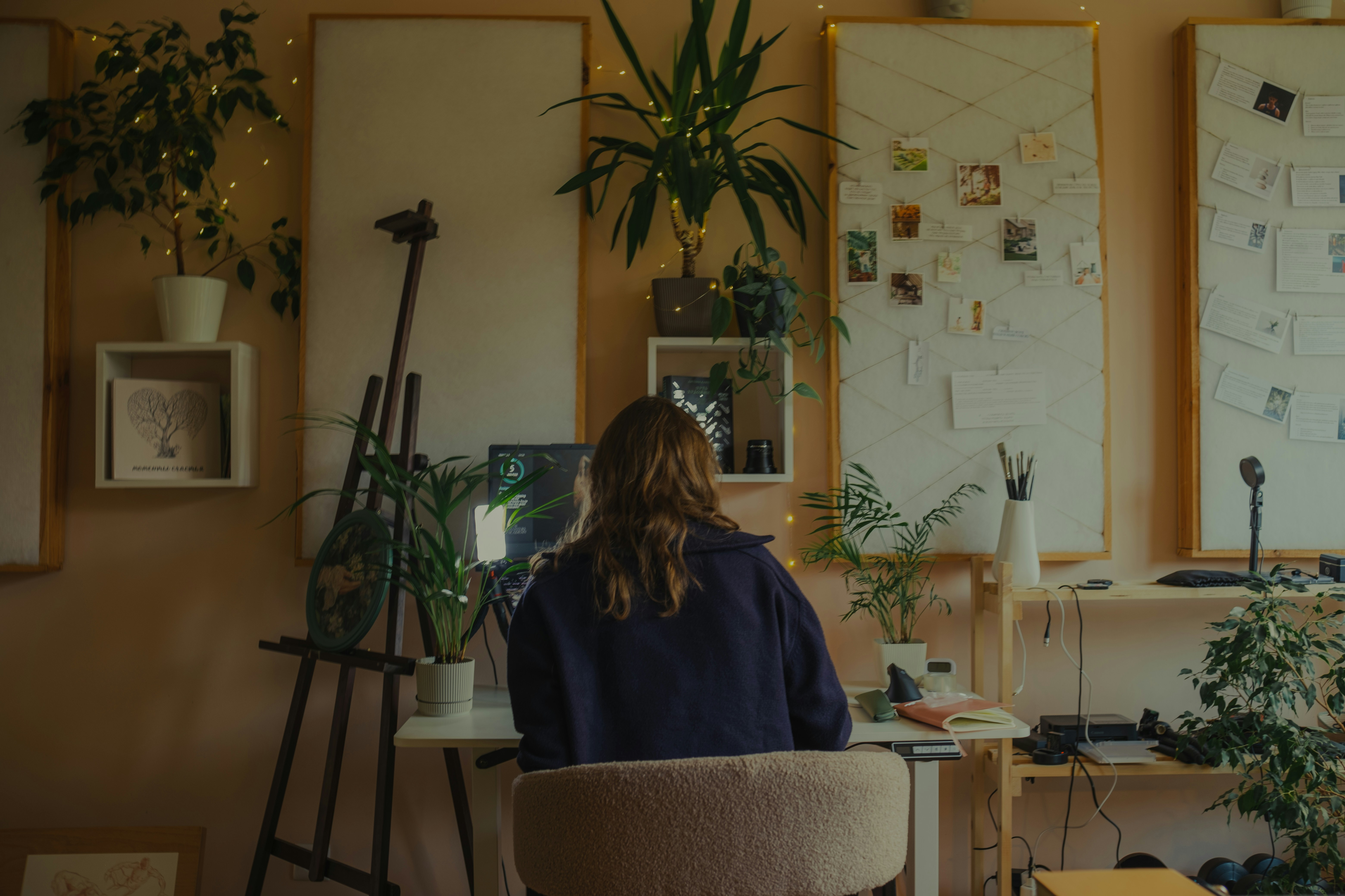 Woman working at desk