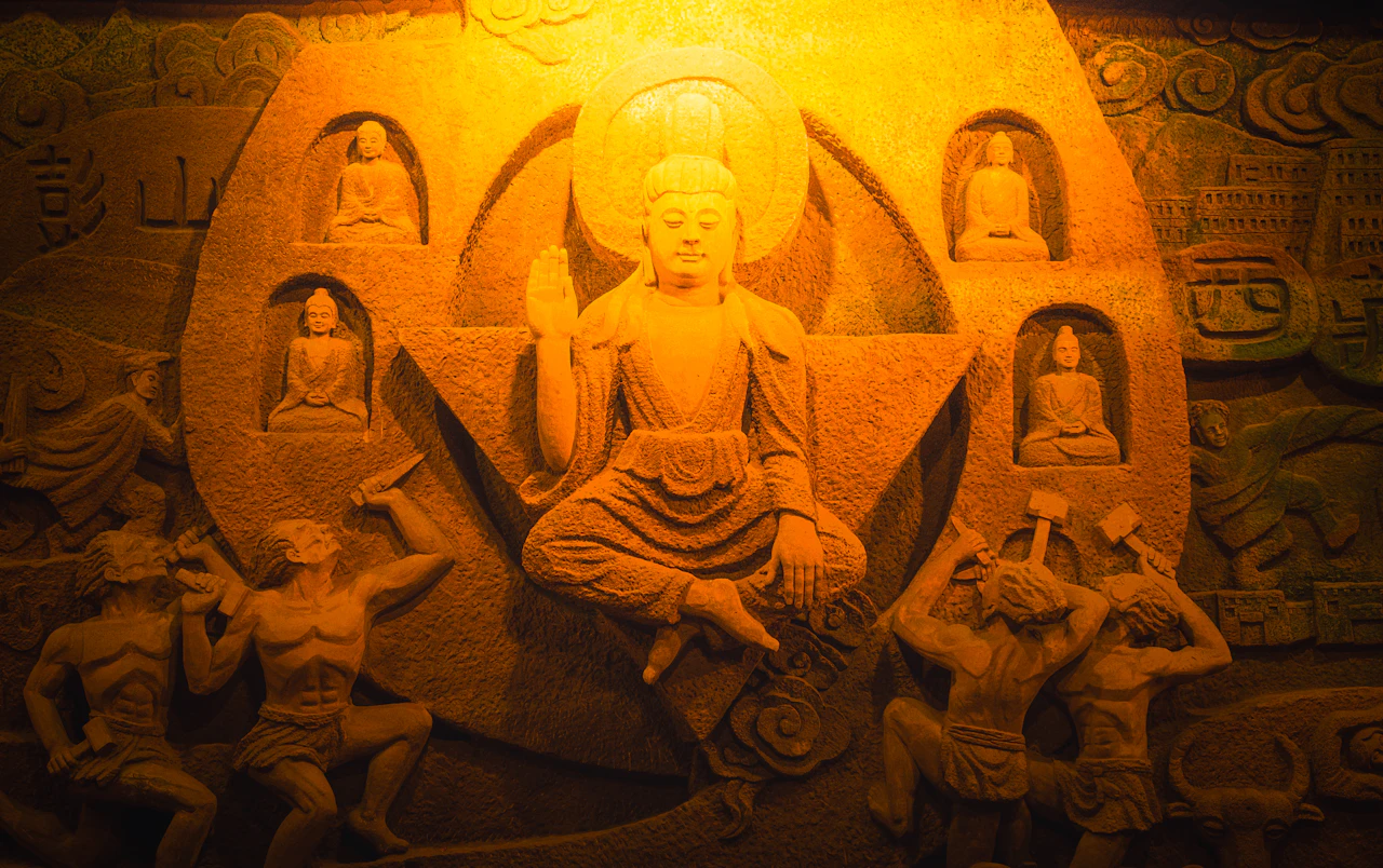 Leshan Buddhist stone carving