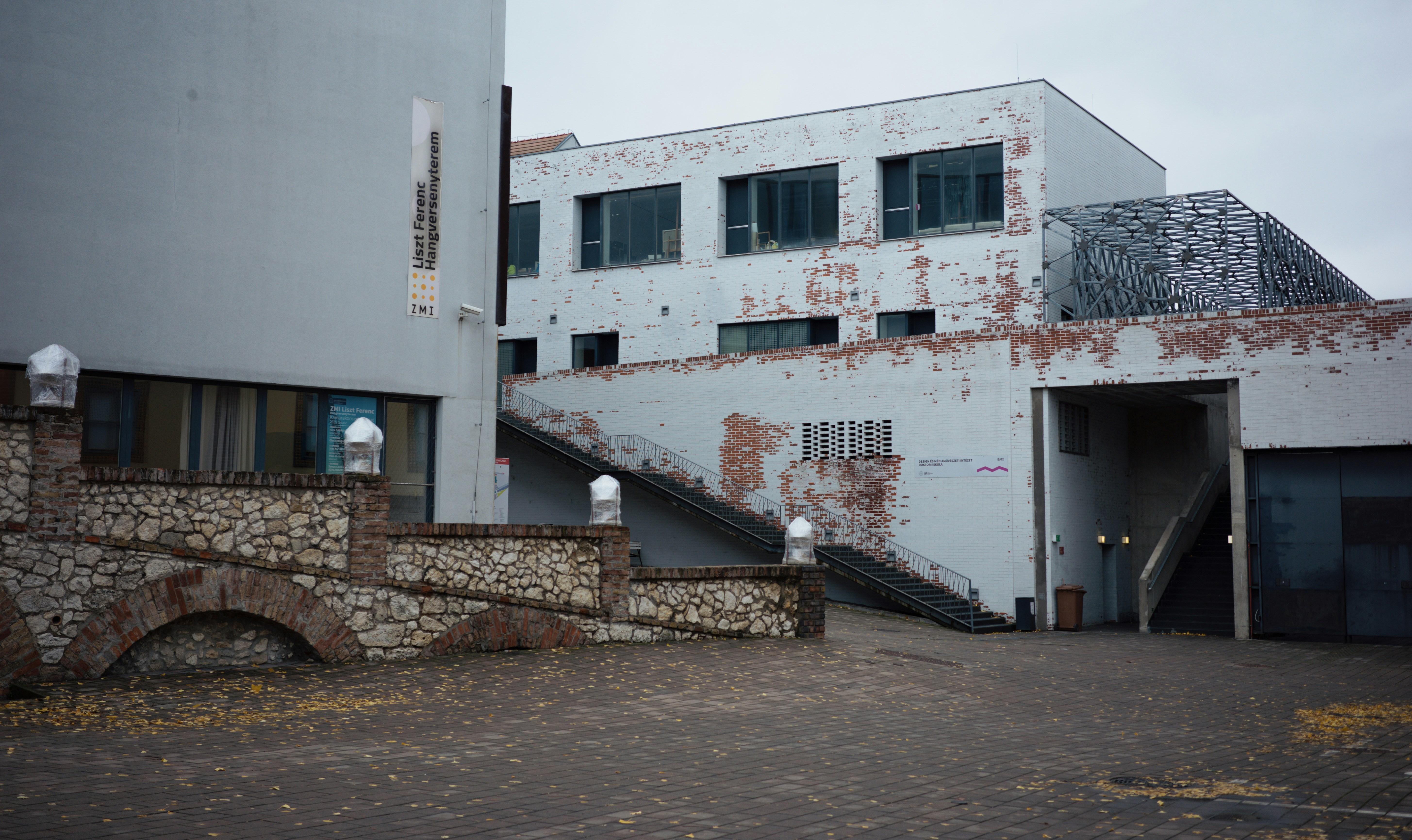 Abandoned industrial building with weathered exterior