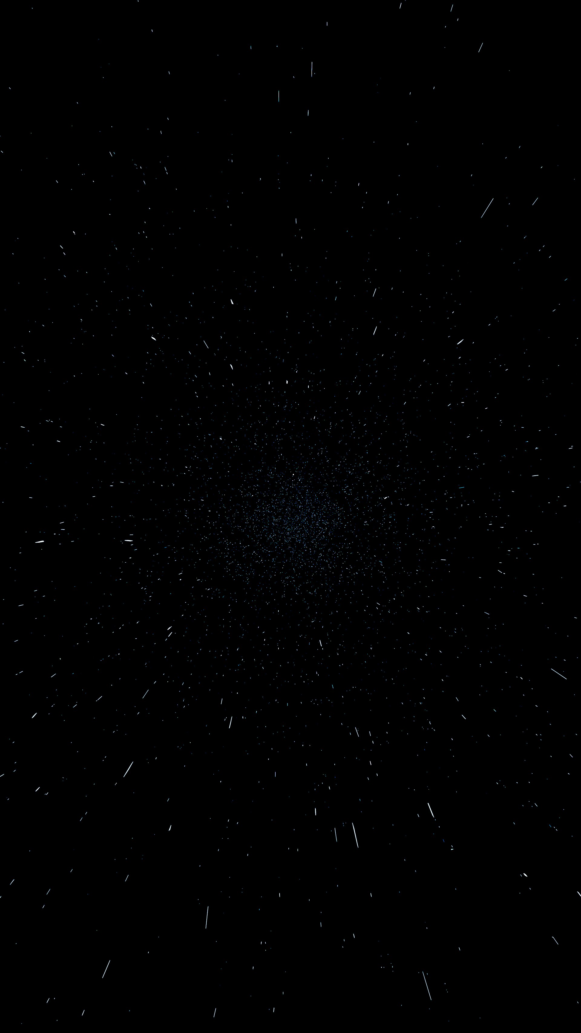 Abstract starfield with a bright center and streaks