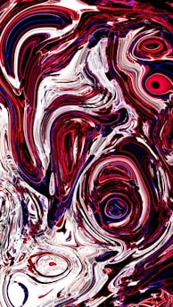 Abstract swirling pattern of red, white, and blue.