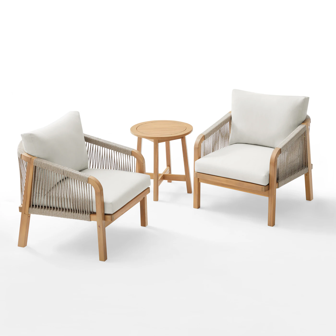 Teak table + chairs