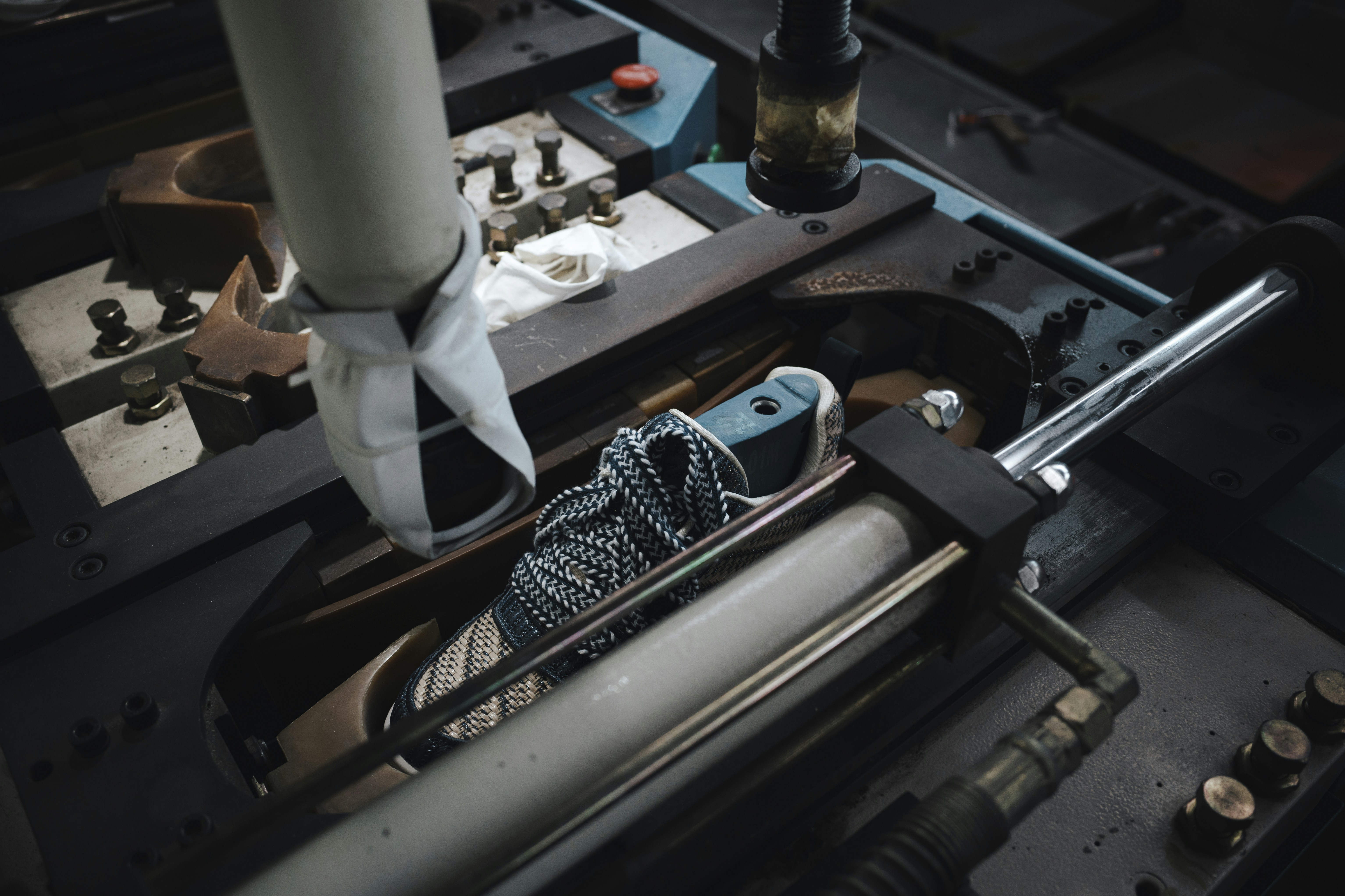 A shoe designer developing a prototype.