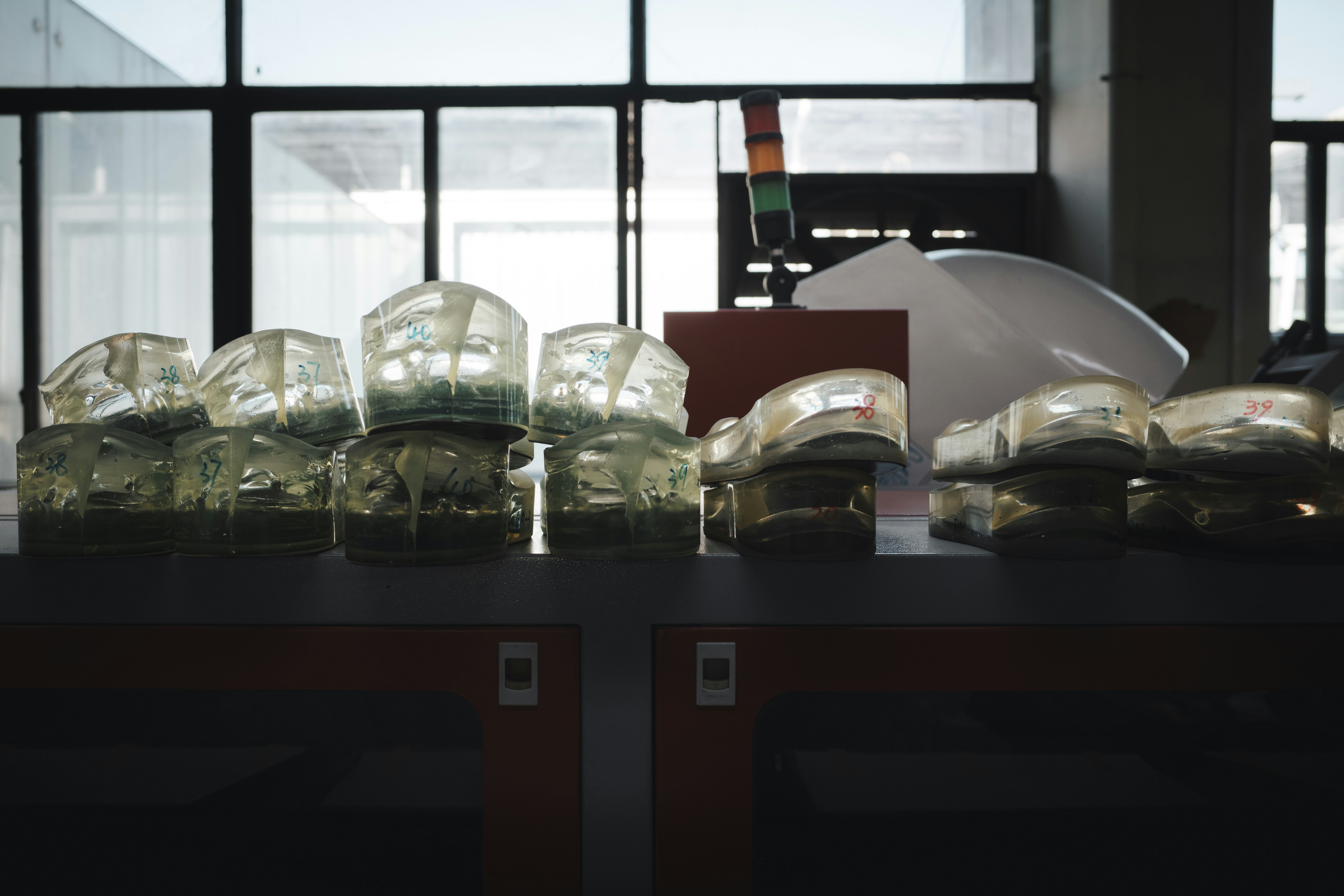 quick snaps at a corner of shoe factory