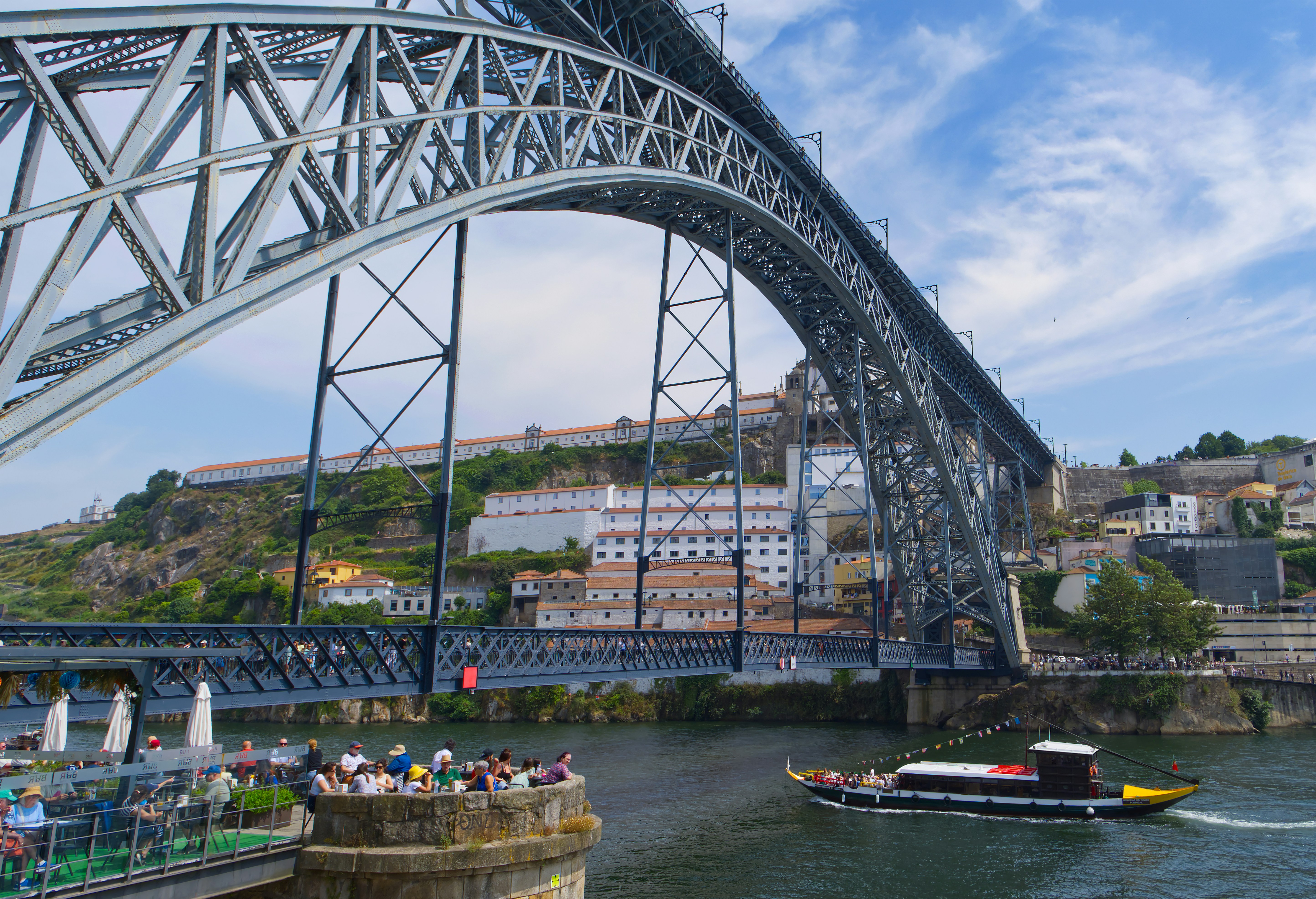 Ponte Dom Luís i sobre o rio Douro no Porto