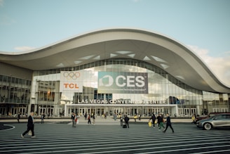 Las vegas convention center with ces branding